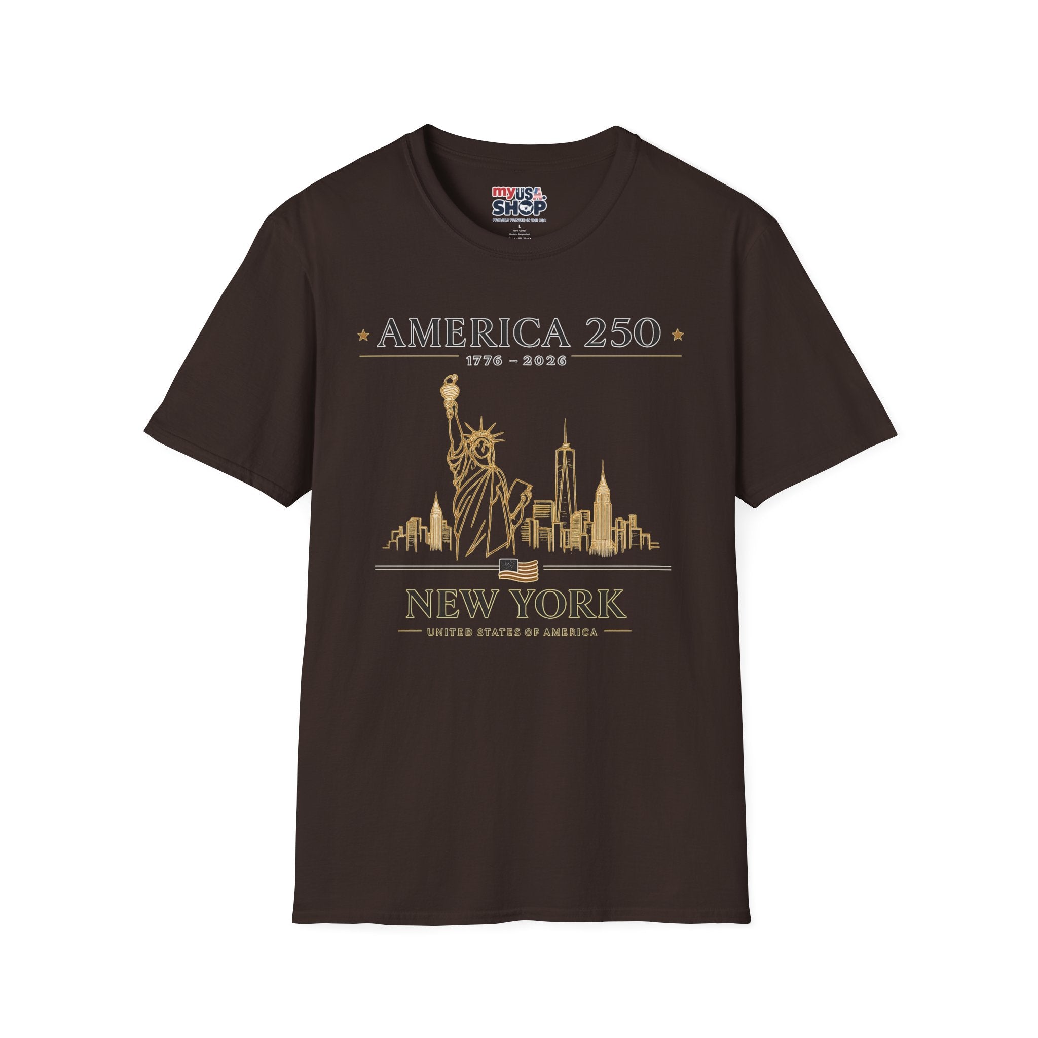 America 250 — USA Commemorative Tee (New York Statue of Liberty Design)