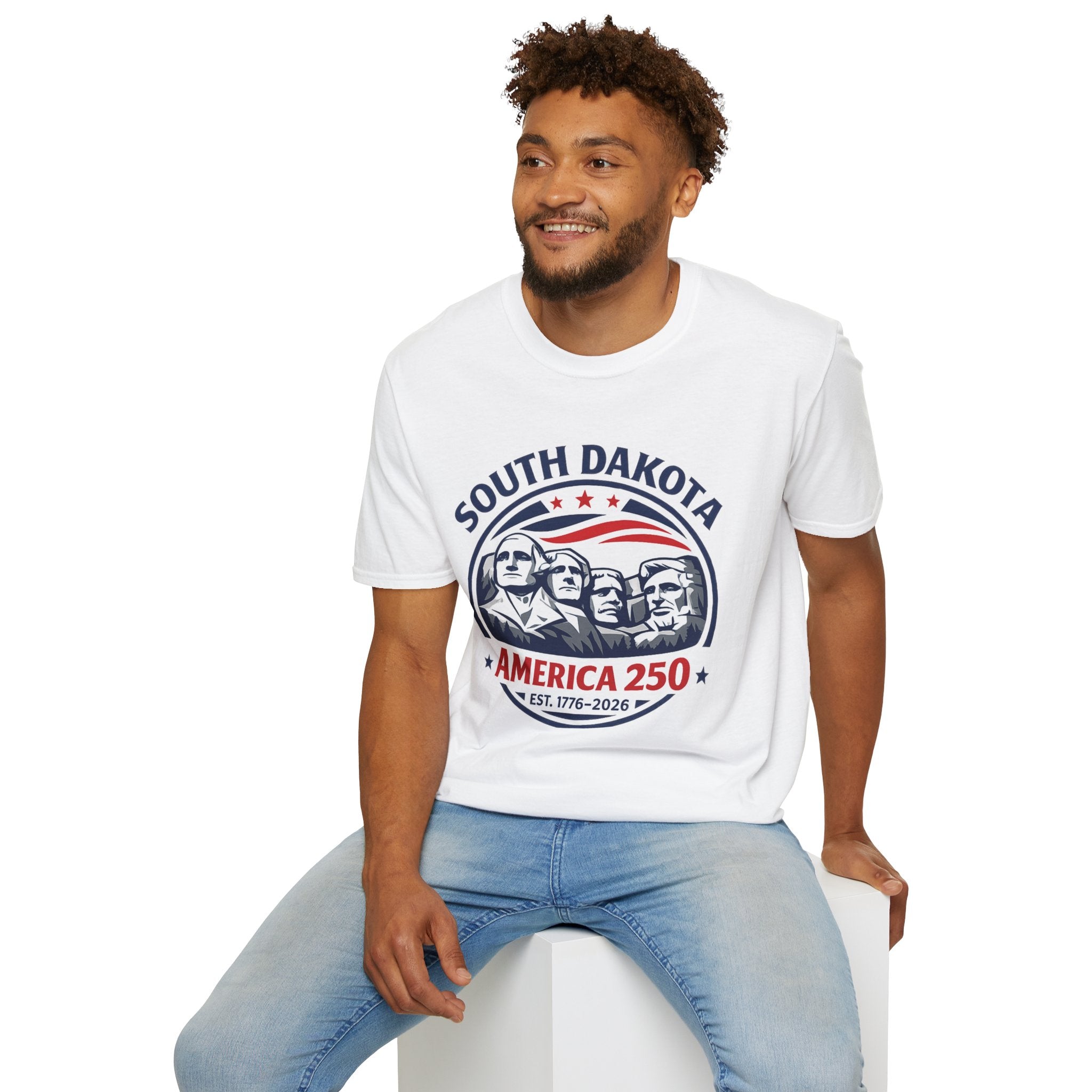 America 250 South Dakota T-Shirt — Classic Patriotic Badge Graphic Tee