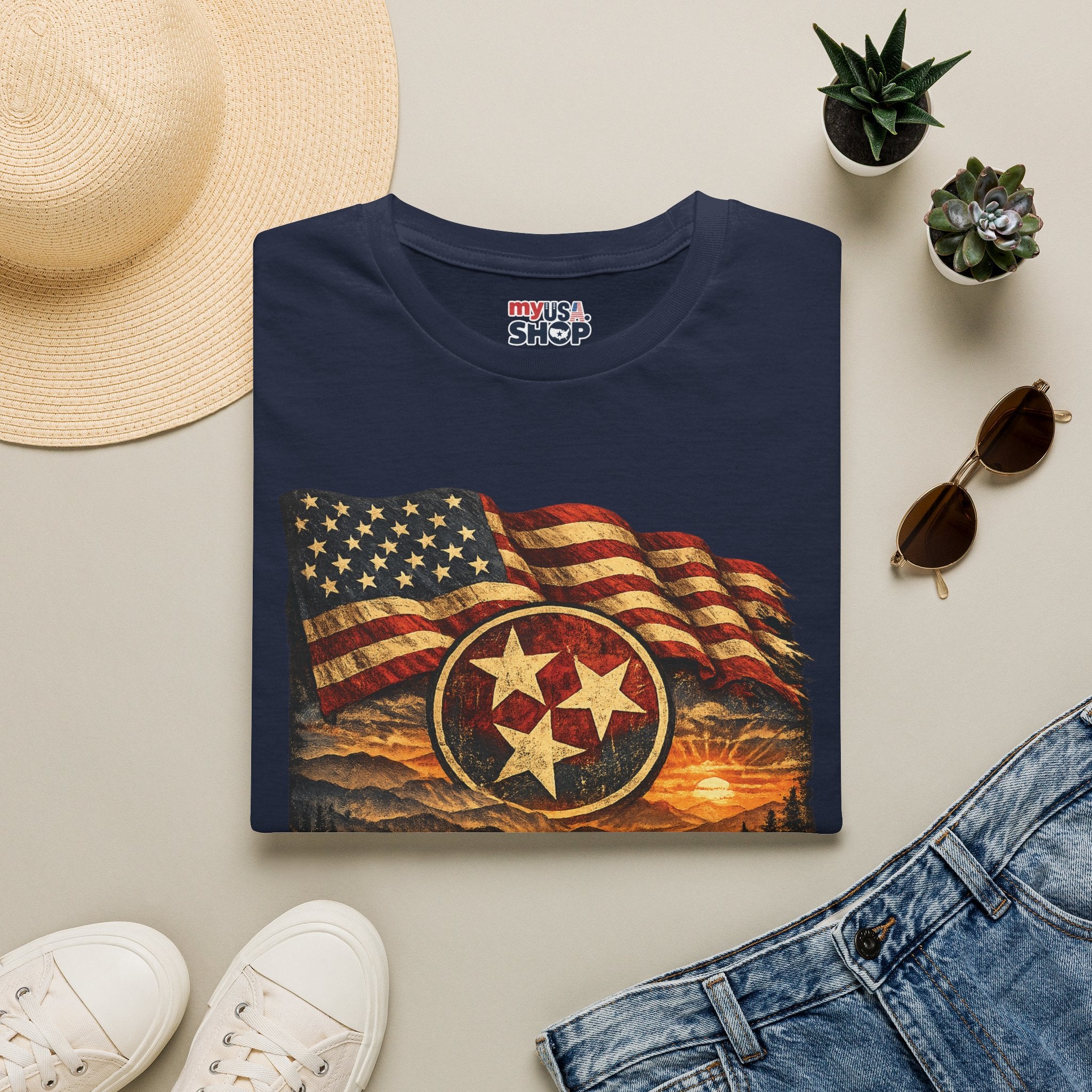 America 250 Tennessee T-Shirt — 250 Years of Freedom Patriotic Graphic Tee