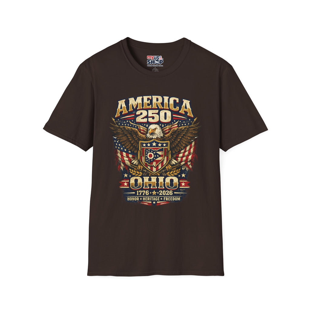 America 250 Ohio Eagle T-Shirt —1776–2026 Patriotic Tee