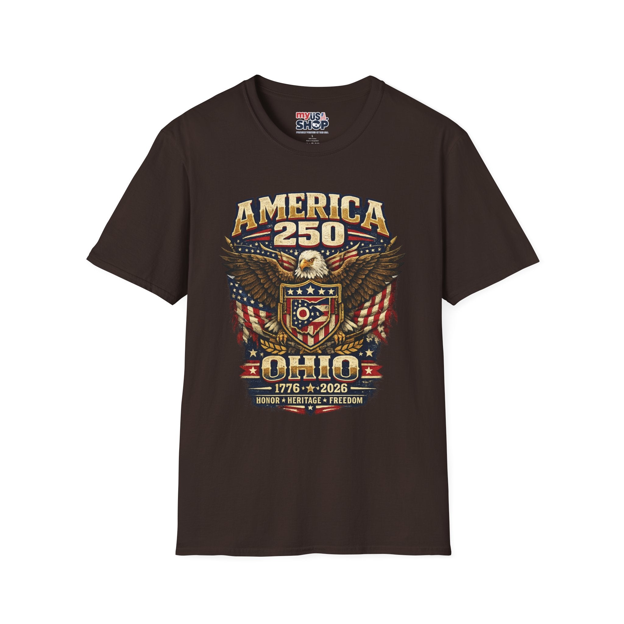 America 250 Ohio Eagle T-Shirt —1776–2026 Patriotic Tee