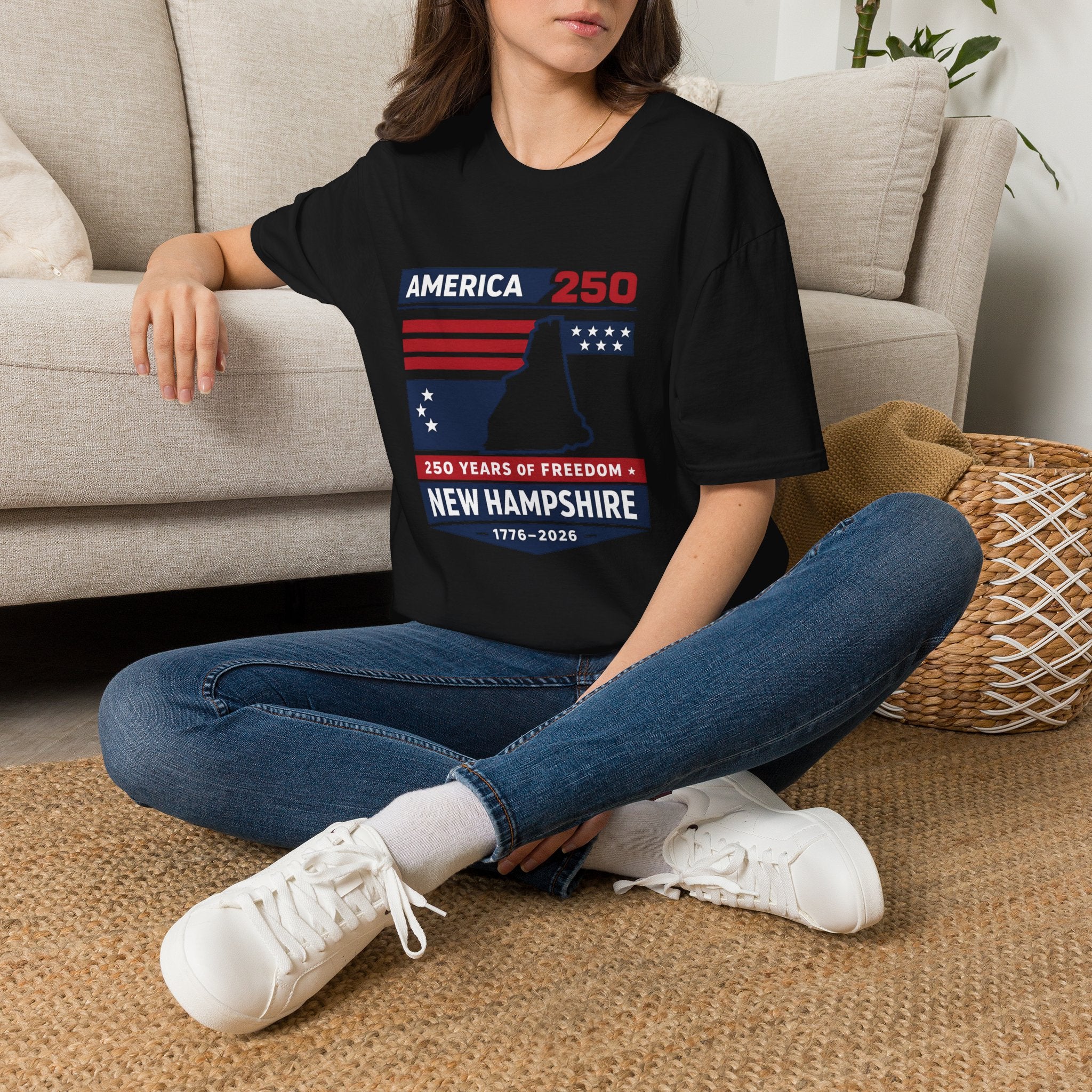 America 250 x New Hampshire Map
