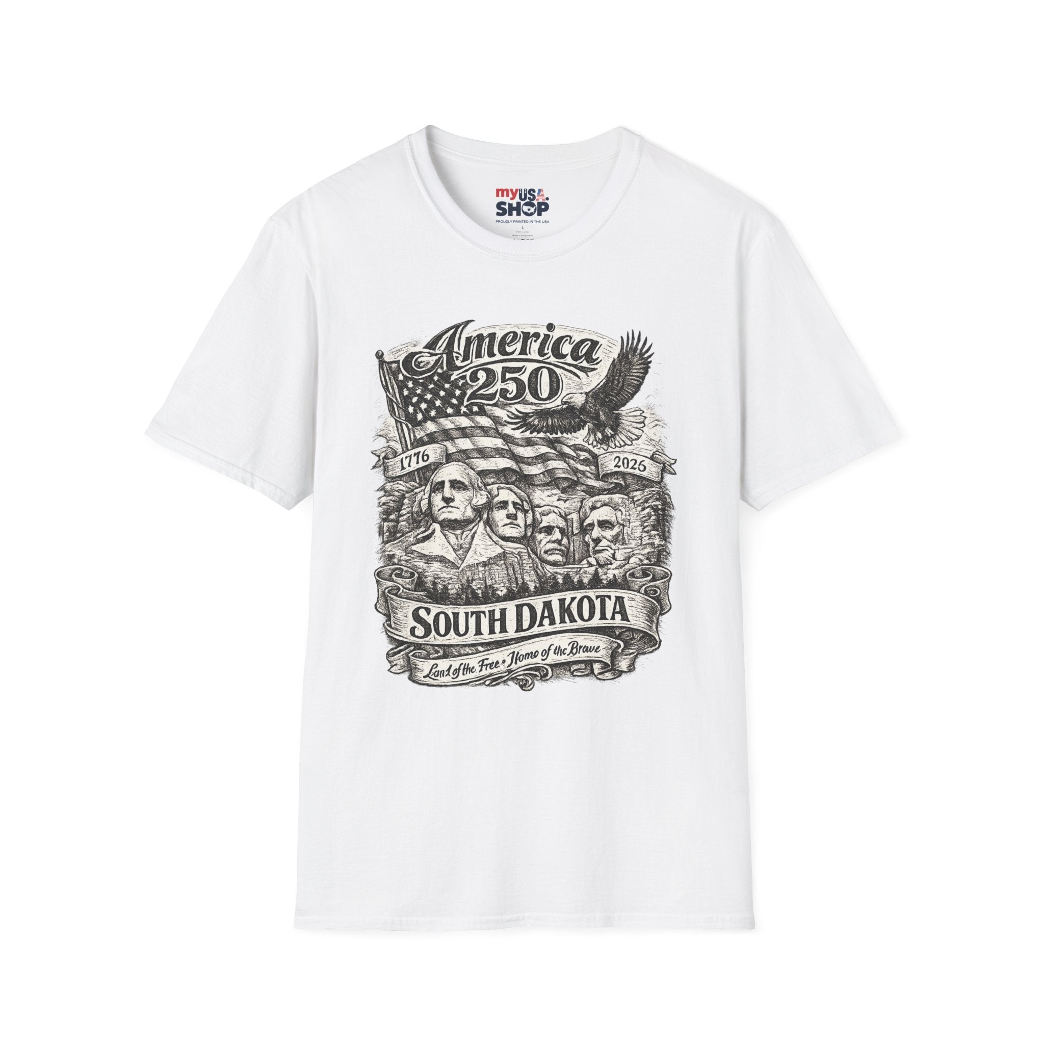 America 250 South Dakota T-Shirt — Mount Rushmore Patriotic Anniversary Graphic Tee