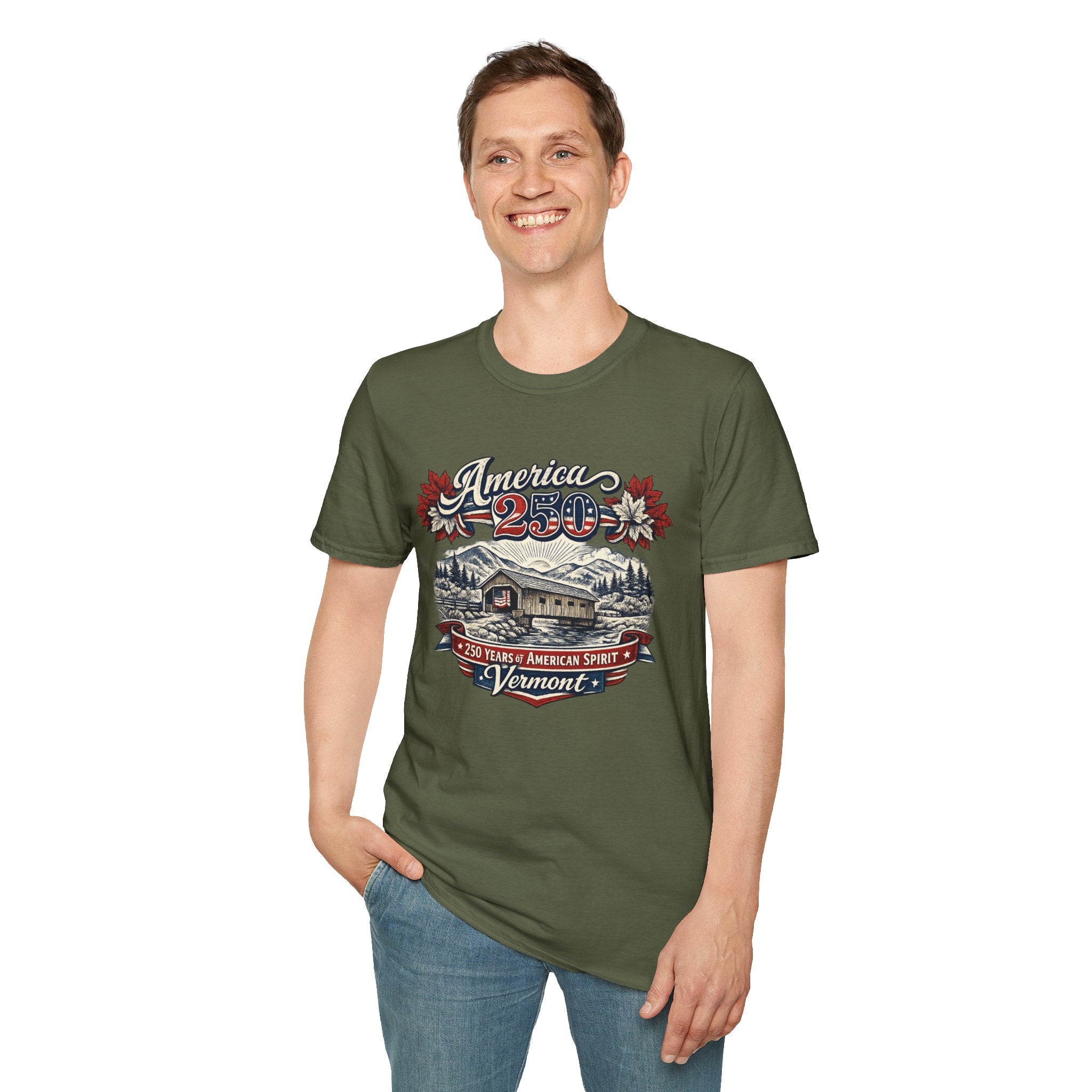 America 250 – Vermont 250 Years of American Spirit Vintage Tee Design