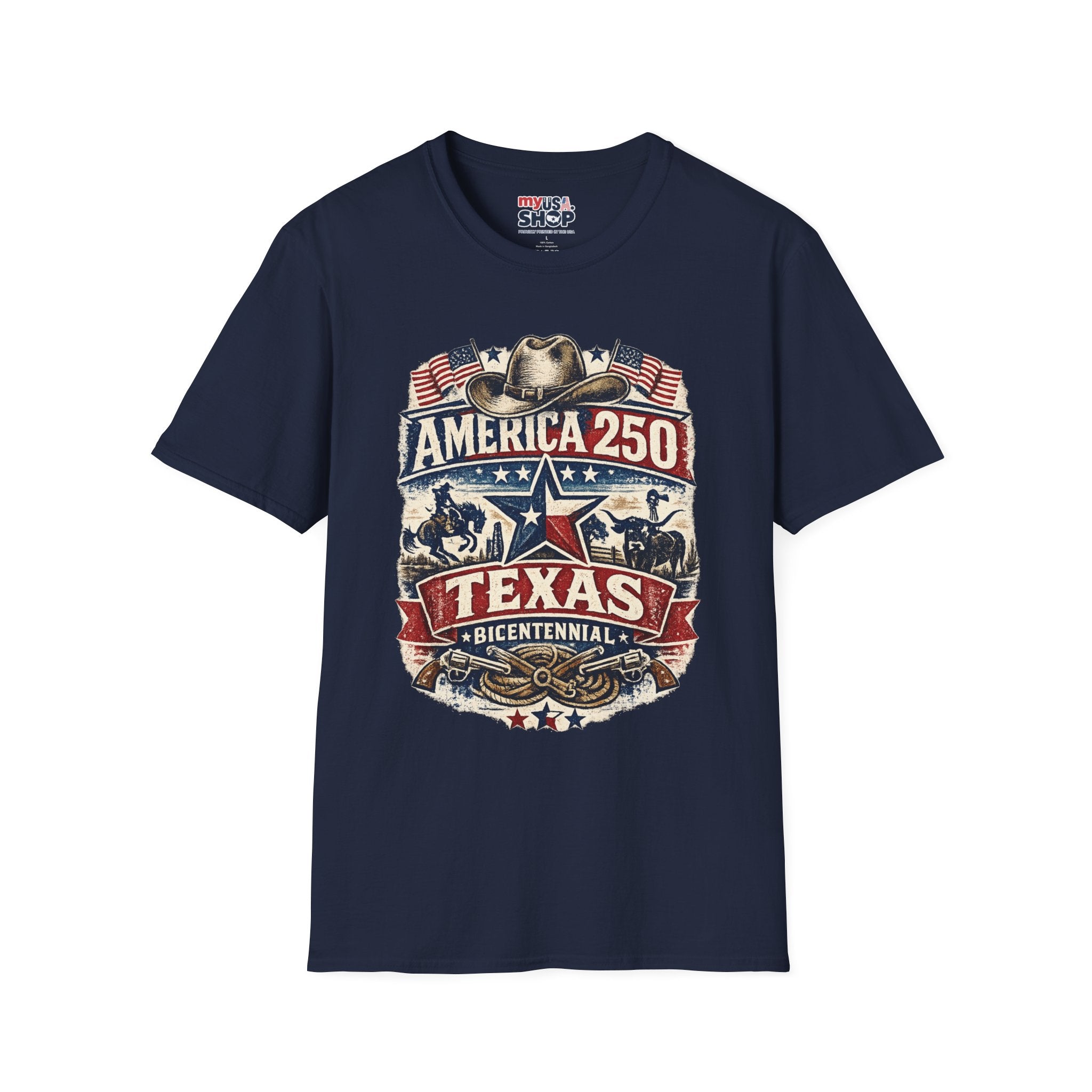 America 250 Texas T-Shirt — Western Heritage Graphic Tee
