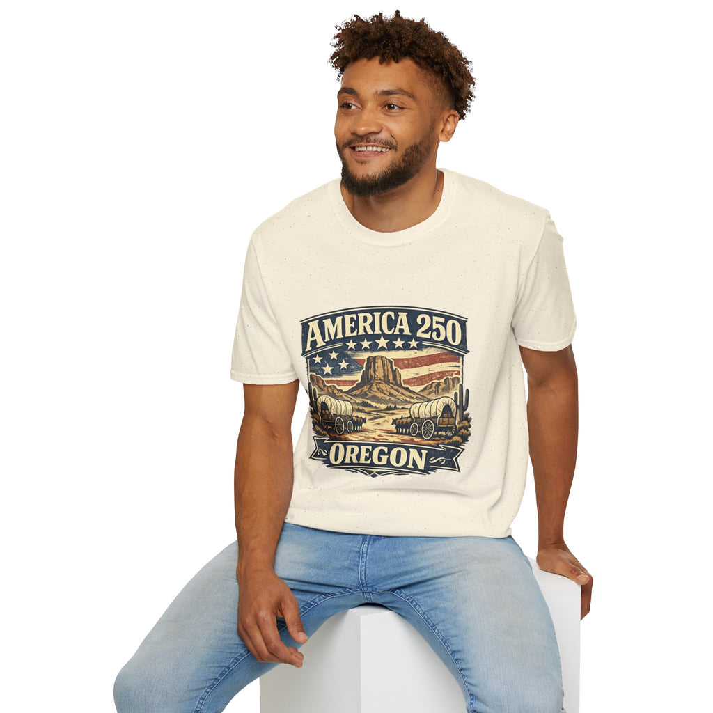America 250 Shirt — Oregon Western Pioneer Trail Graphic Tee