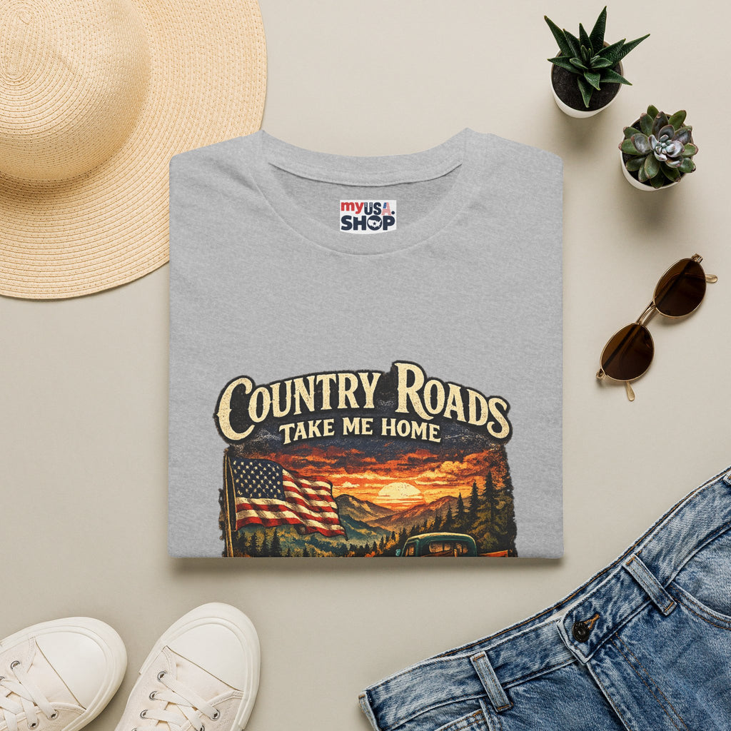 America 250 T-Shirt — "Take Me Home" West Virginia Scenic Graphic Tee