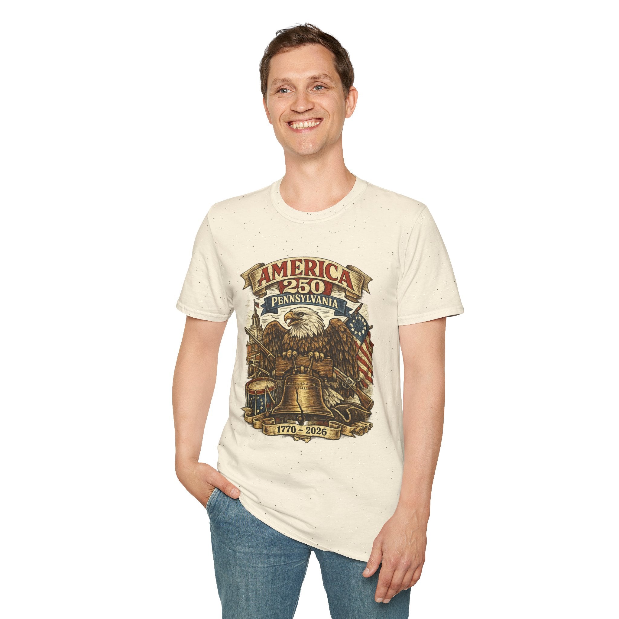 Pennsylvania America 250 Shirt — Colonial Eagle Heritage Graphic Tee