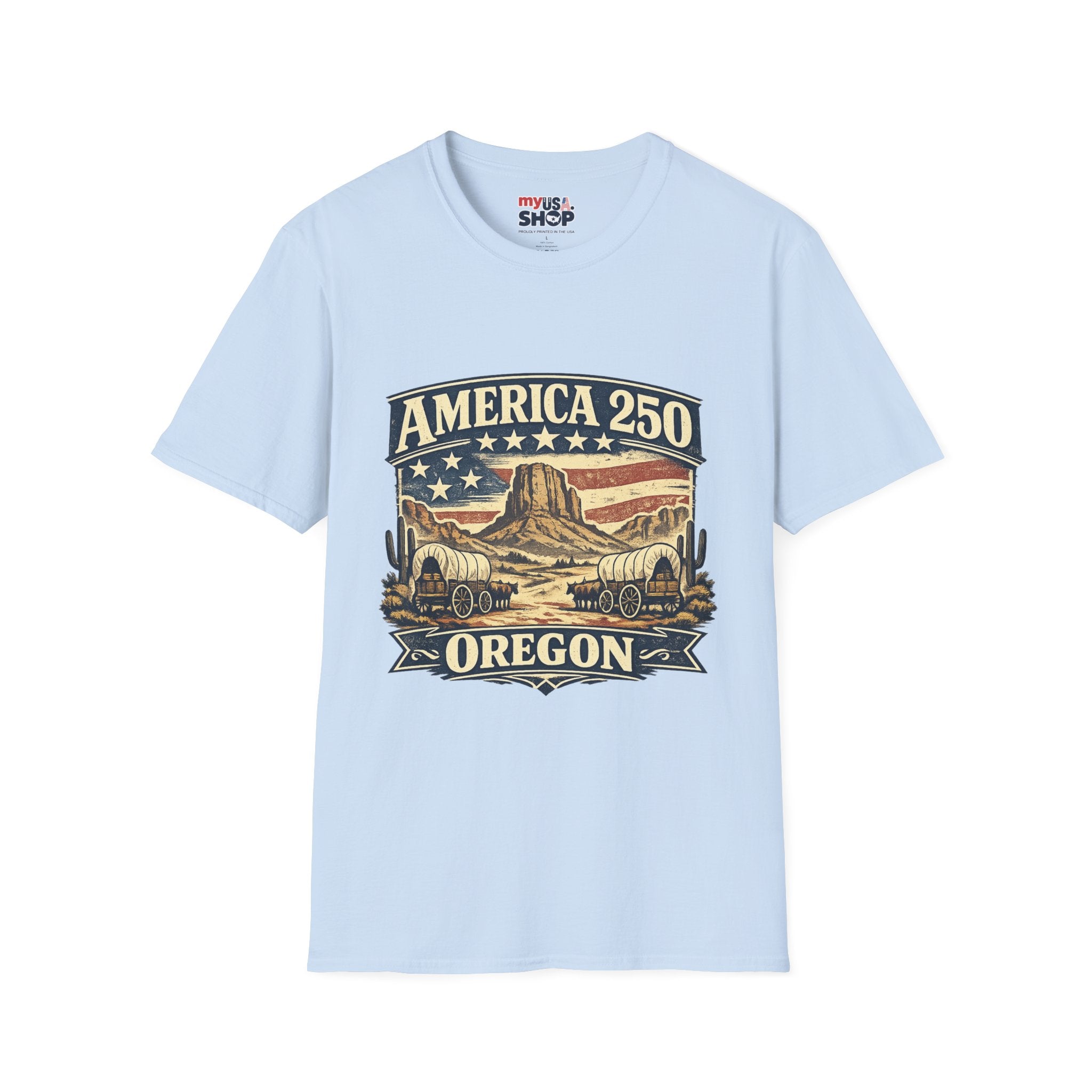 America 250 Shirt — Oregon Western Pioneer Trail Graphic Tee