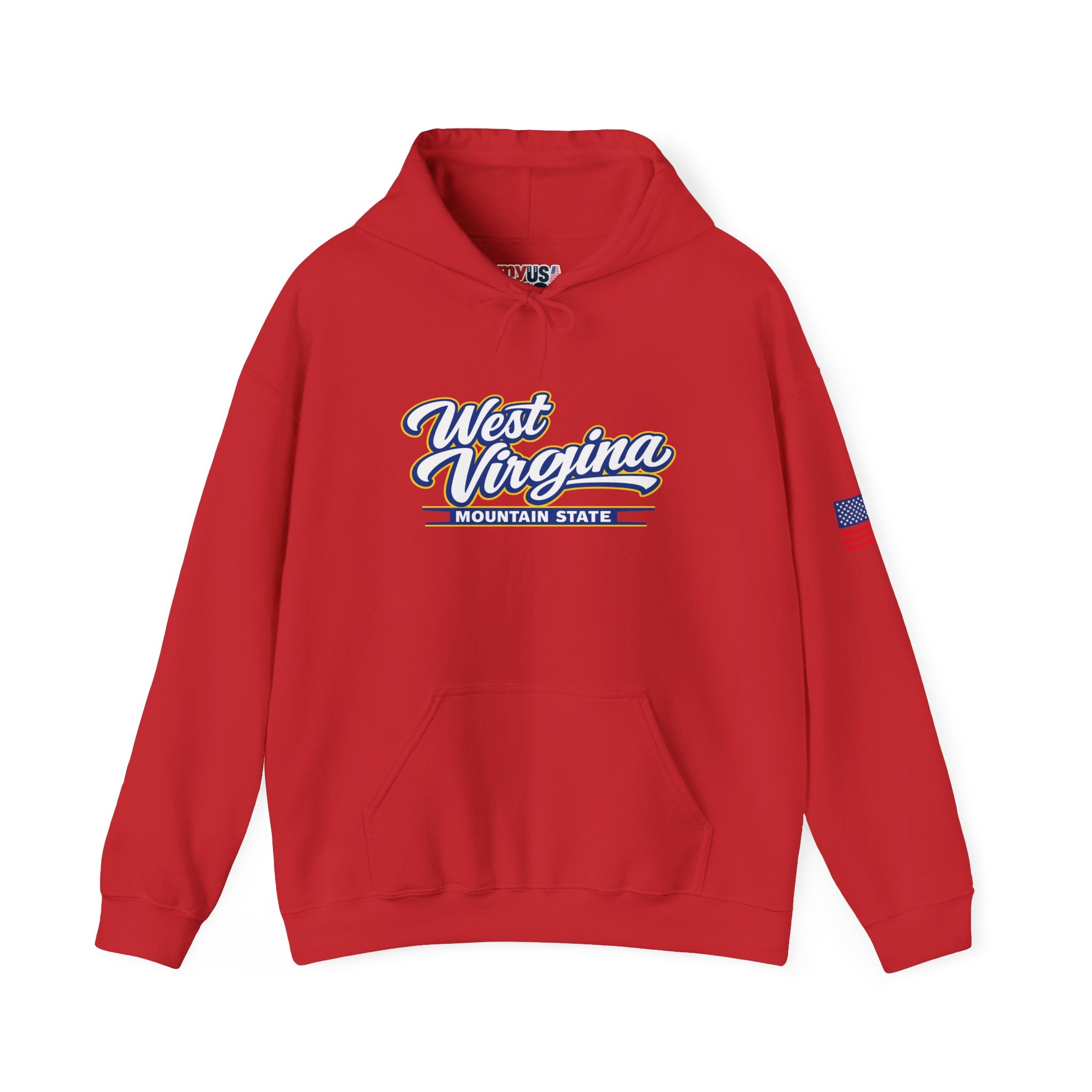 West Virginia Mountain State Heavy Blend Hooded Sweatshirt