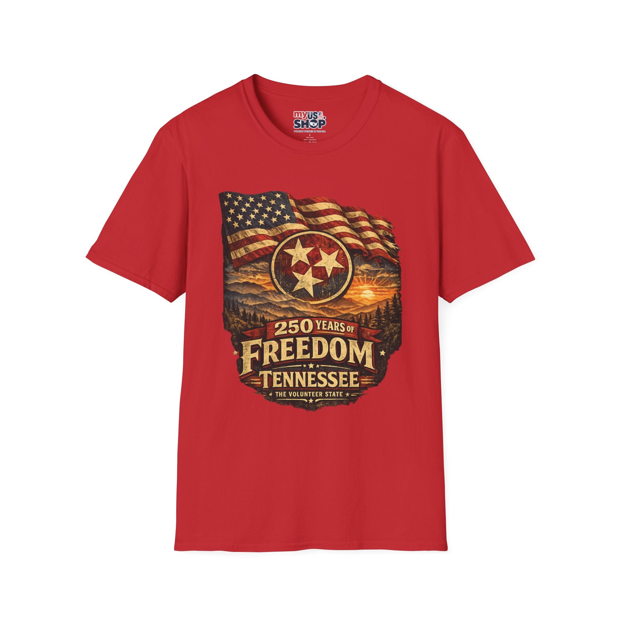 America 250 Tennessee T-Shirt — 250 Years of Freedom Patriotic Graphic Tee