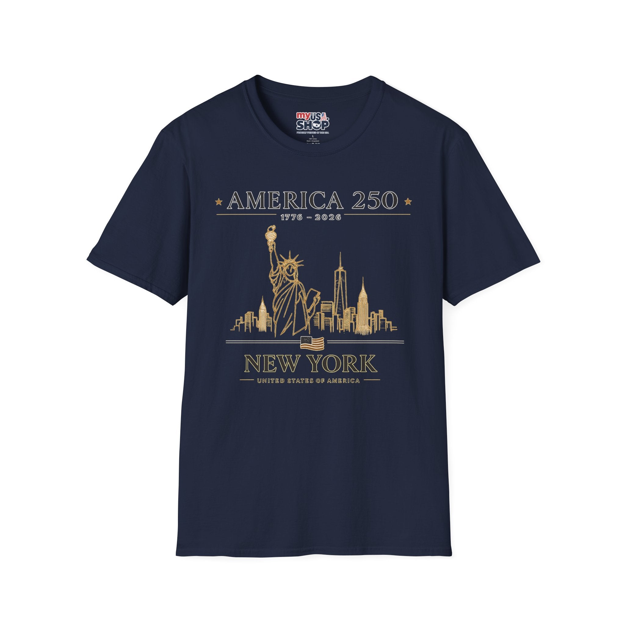 America 250 — USA Commemorative Tee (New York Statue of Liberty Design)