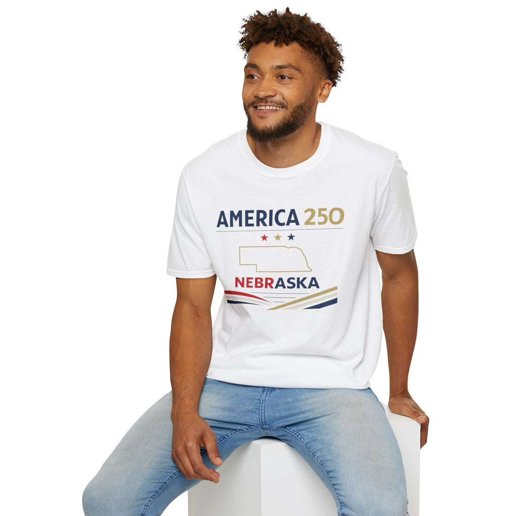 America 250 Nebraska T-Shirt — Patriotic State Pride Tee
