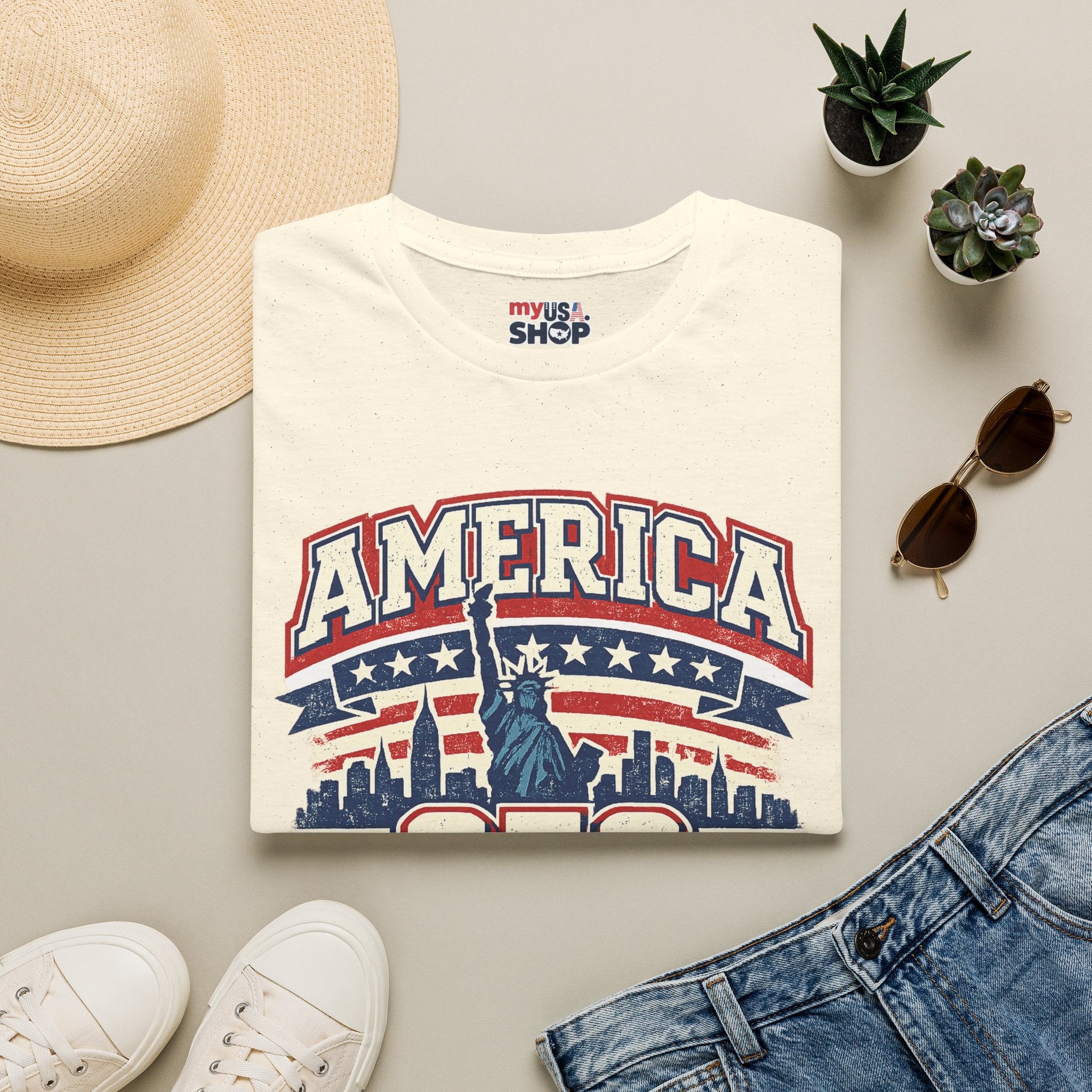 America 250 New York — 1776-2026 Patriotic Tee