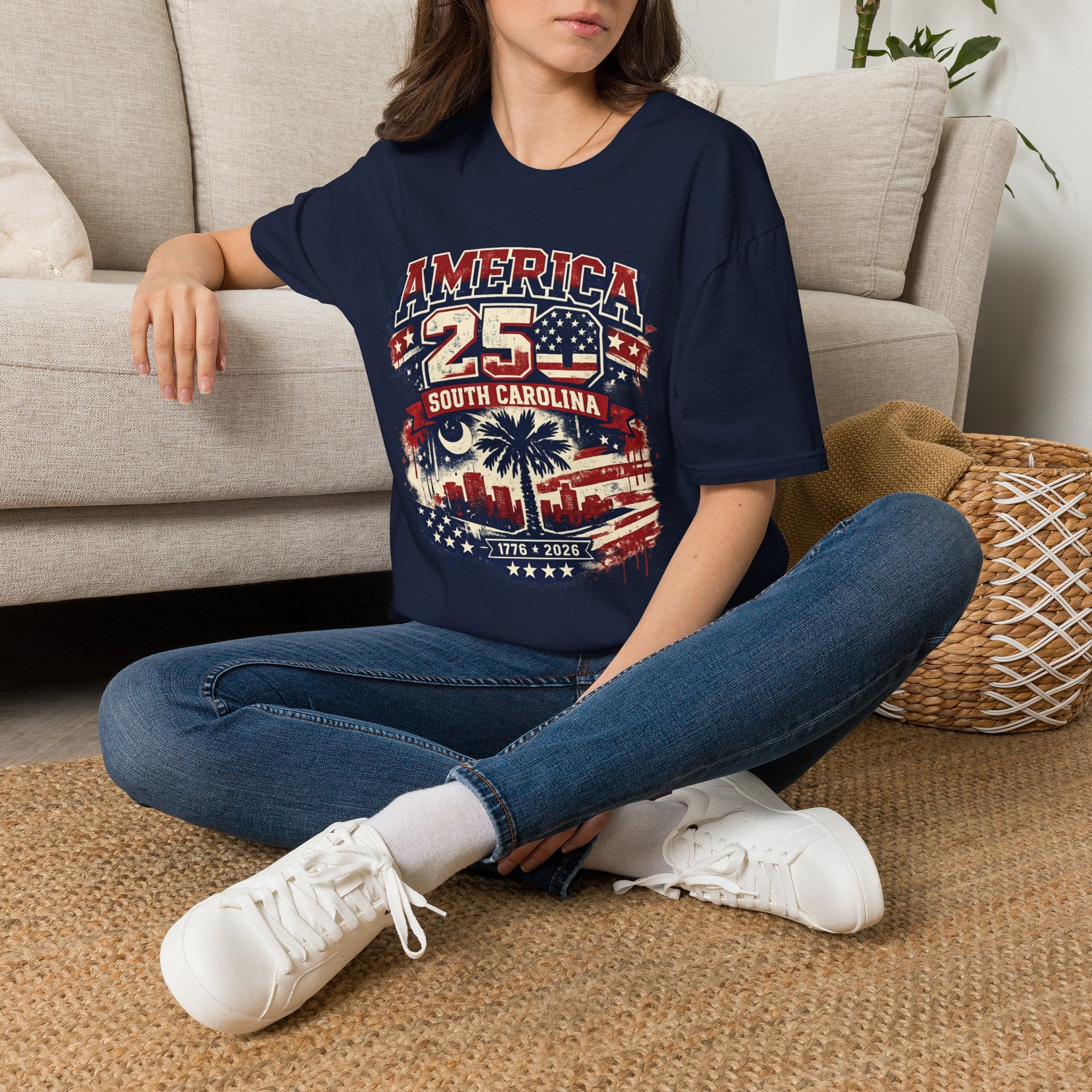 America 250 South Carolina T‑Shirt — Patriotic 250th Anniversary USA Graphic Tee