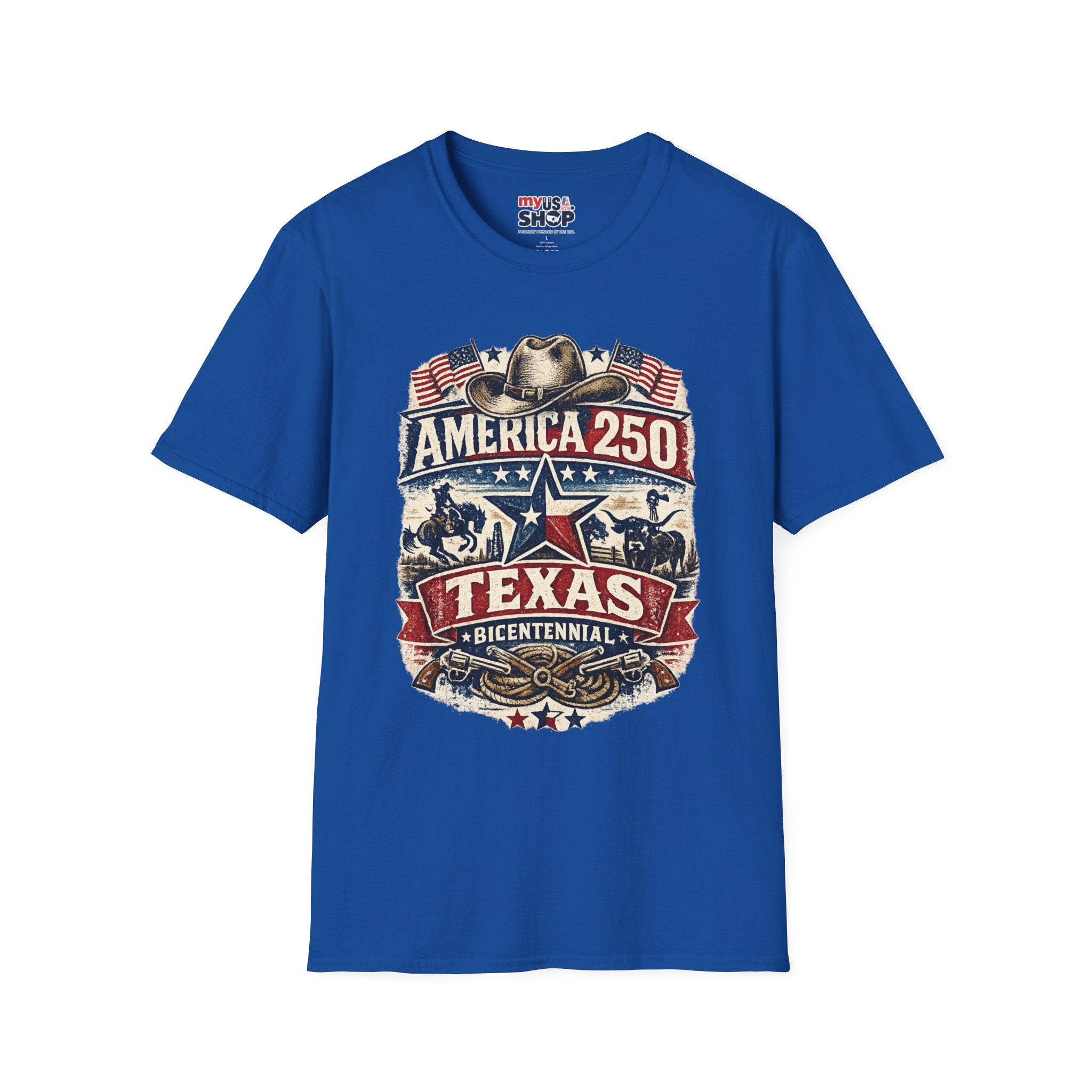 America 250 Texas T-Shirt — Western Heritage Graphic Tee