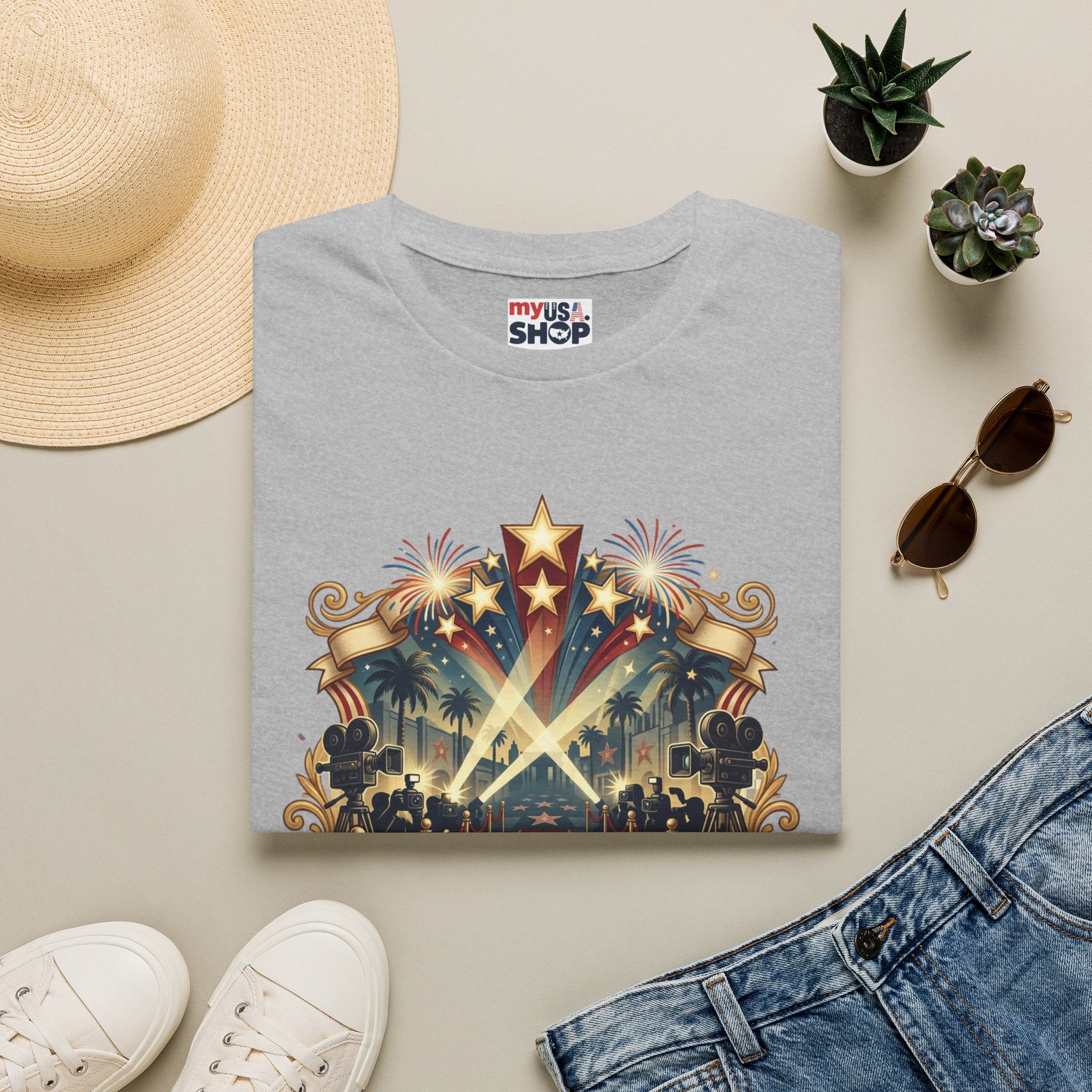 Stars of Freedom T‑Shirt — America 250 Patriotic Celebration Tee Pop Culture