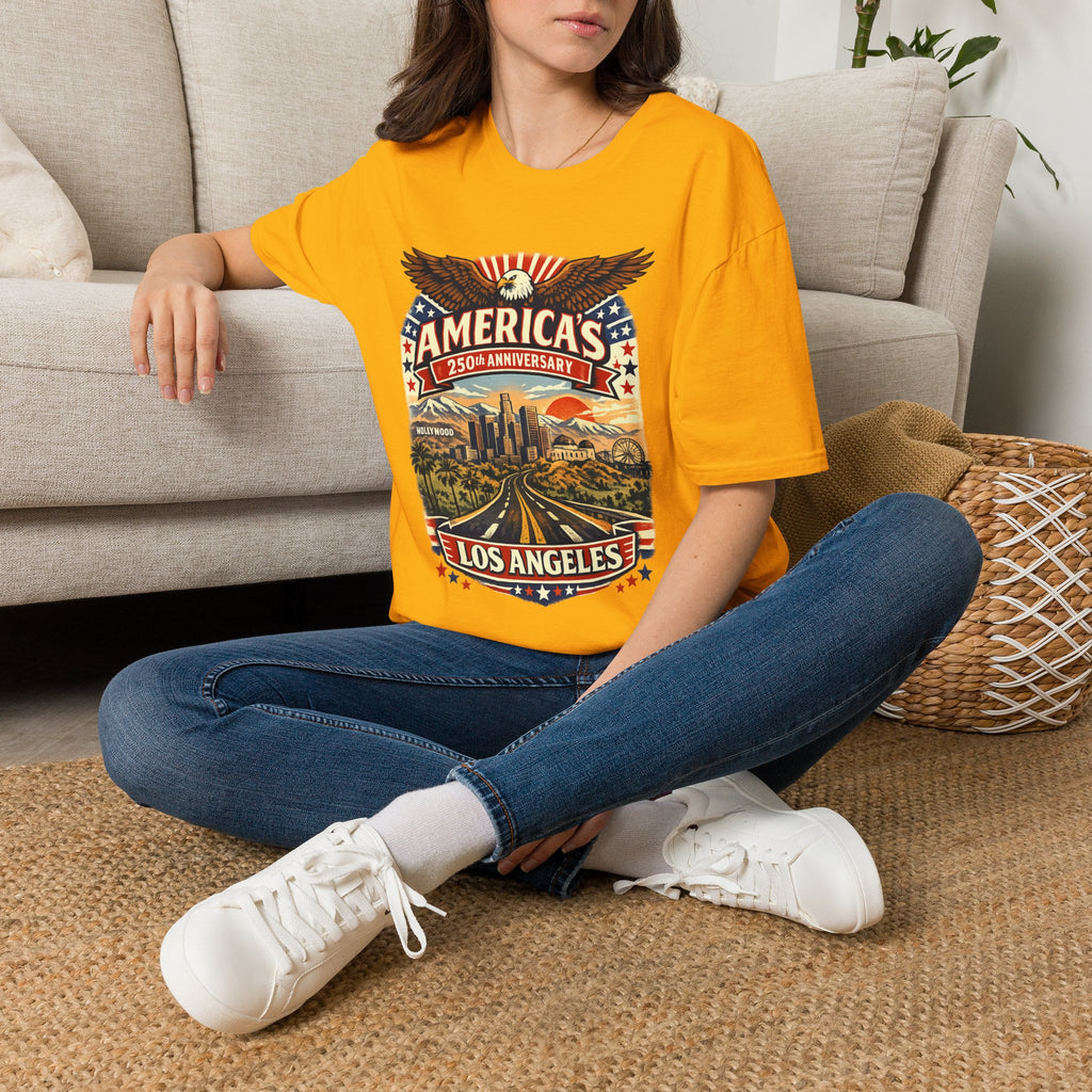 America 250 Patriotic Route to Los Angeles California Tee