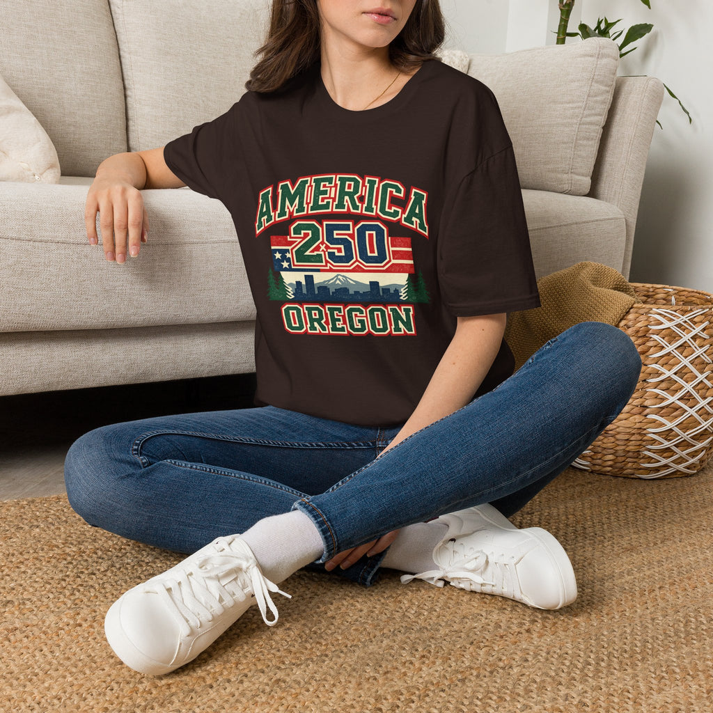 America 250 Shirt — Oregon Retro Collegiate Northwest Graphic Tee