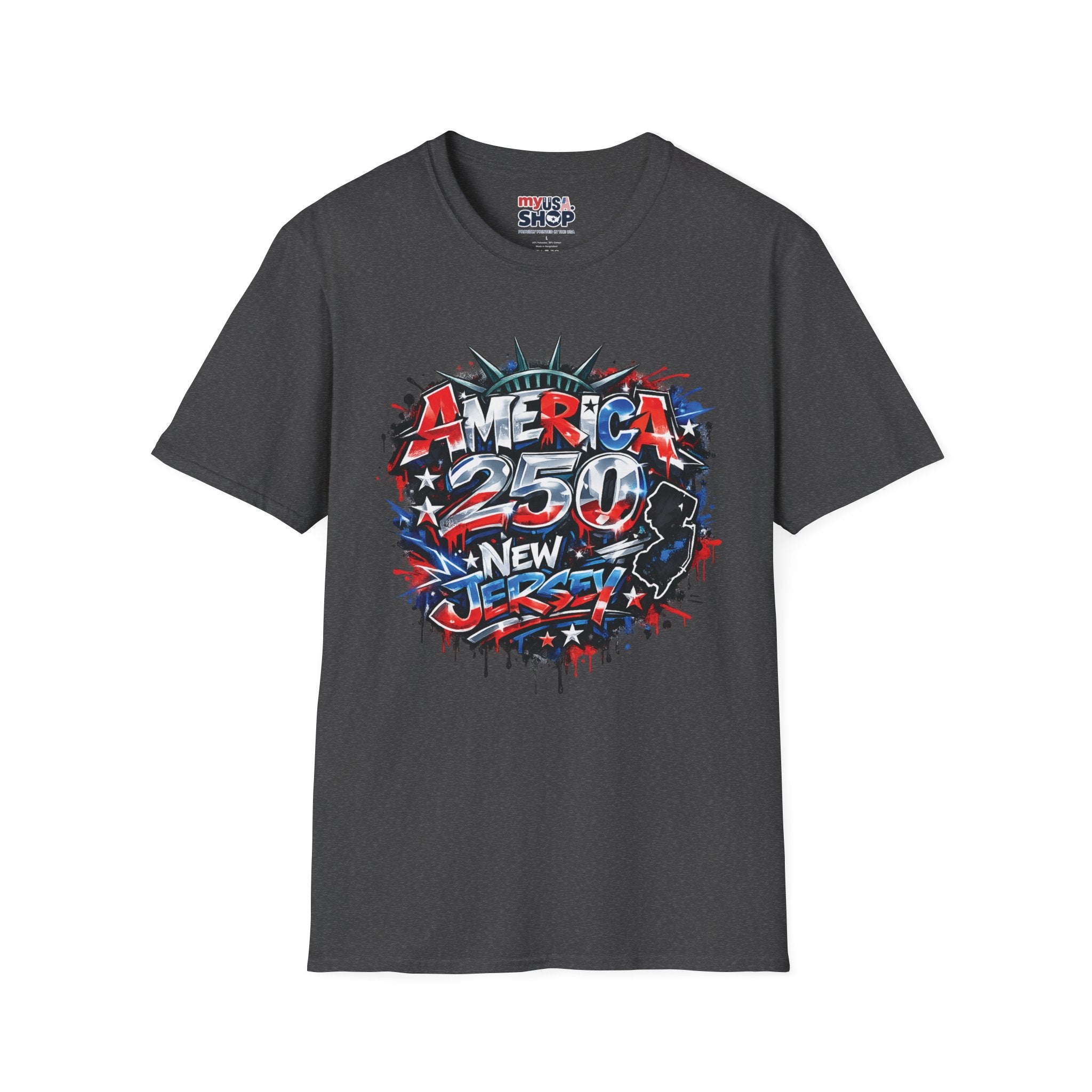 America 250 T-Shirt — New Jersey Patriotic USA 250th Anniversary Graphic Tee