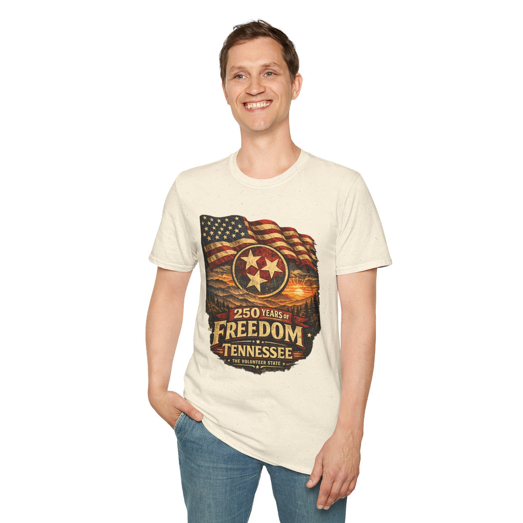 America 250 Tennessee T-Shirt — 250 Years of Freedom Patriotic Graphic Tee
