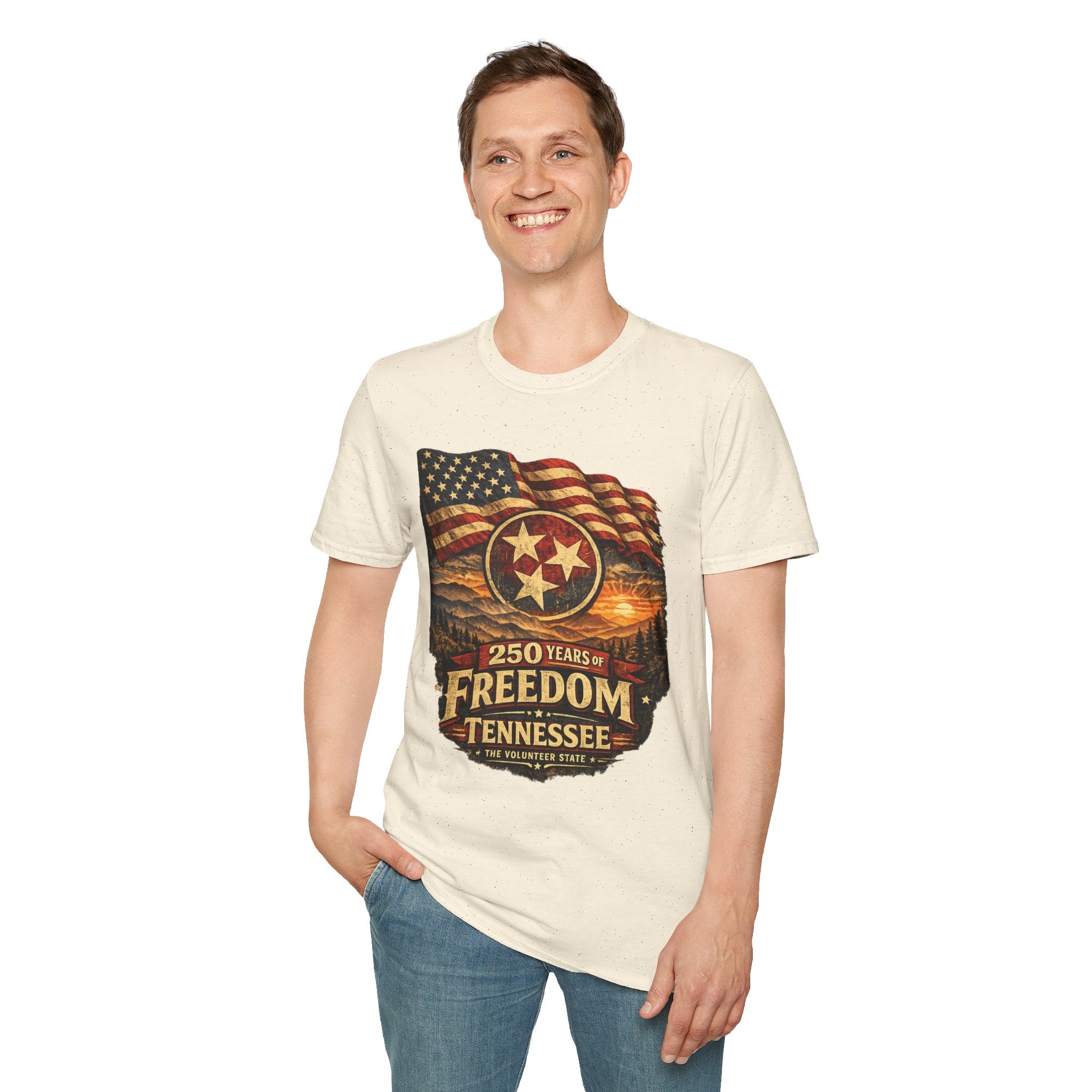America 250 Tennessee T-Shirt — 250 Years of Freedom Patriotic Graphic Tee
