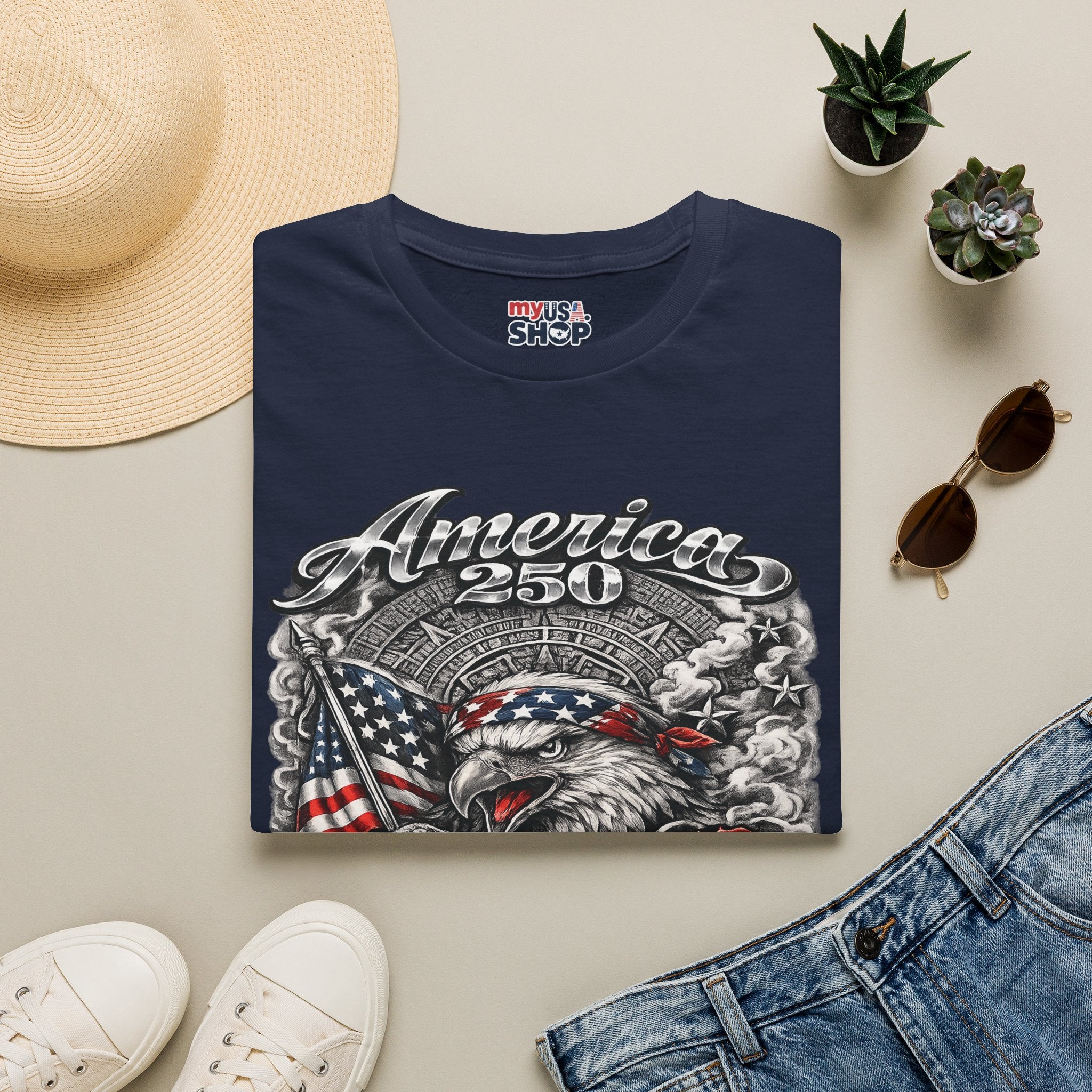 America 250 Eagle Flag — Born & Proud Patriotic