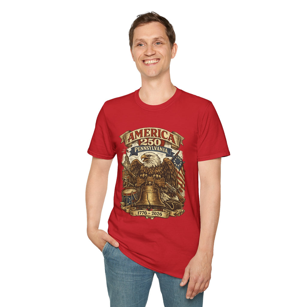 Pennsylvania America 250 Shirt — Colonial Eagle Heritage Graphic Tee