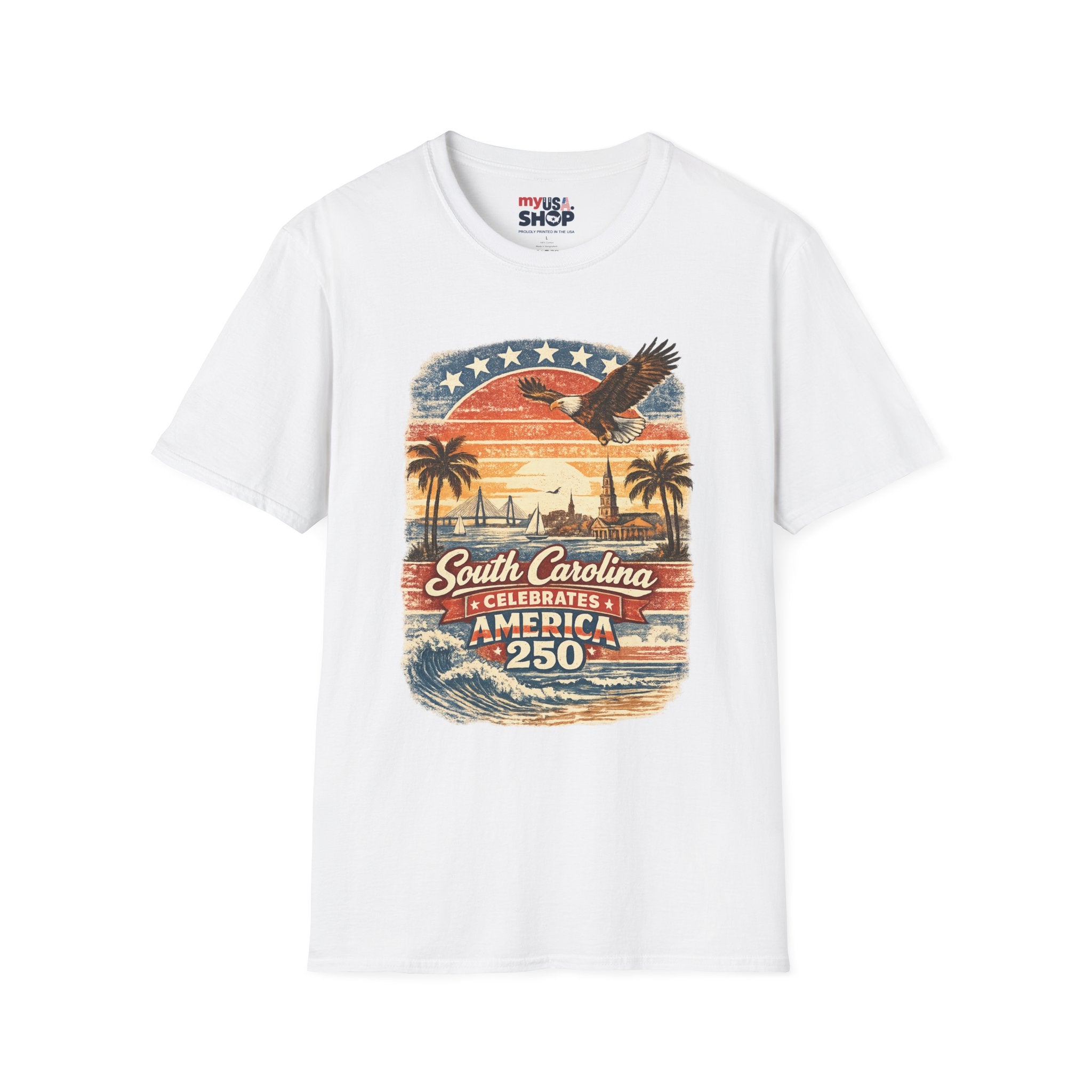 South Carolina Vintage Eagle T-Shirt — America Celebrates 250 Retro Tee
