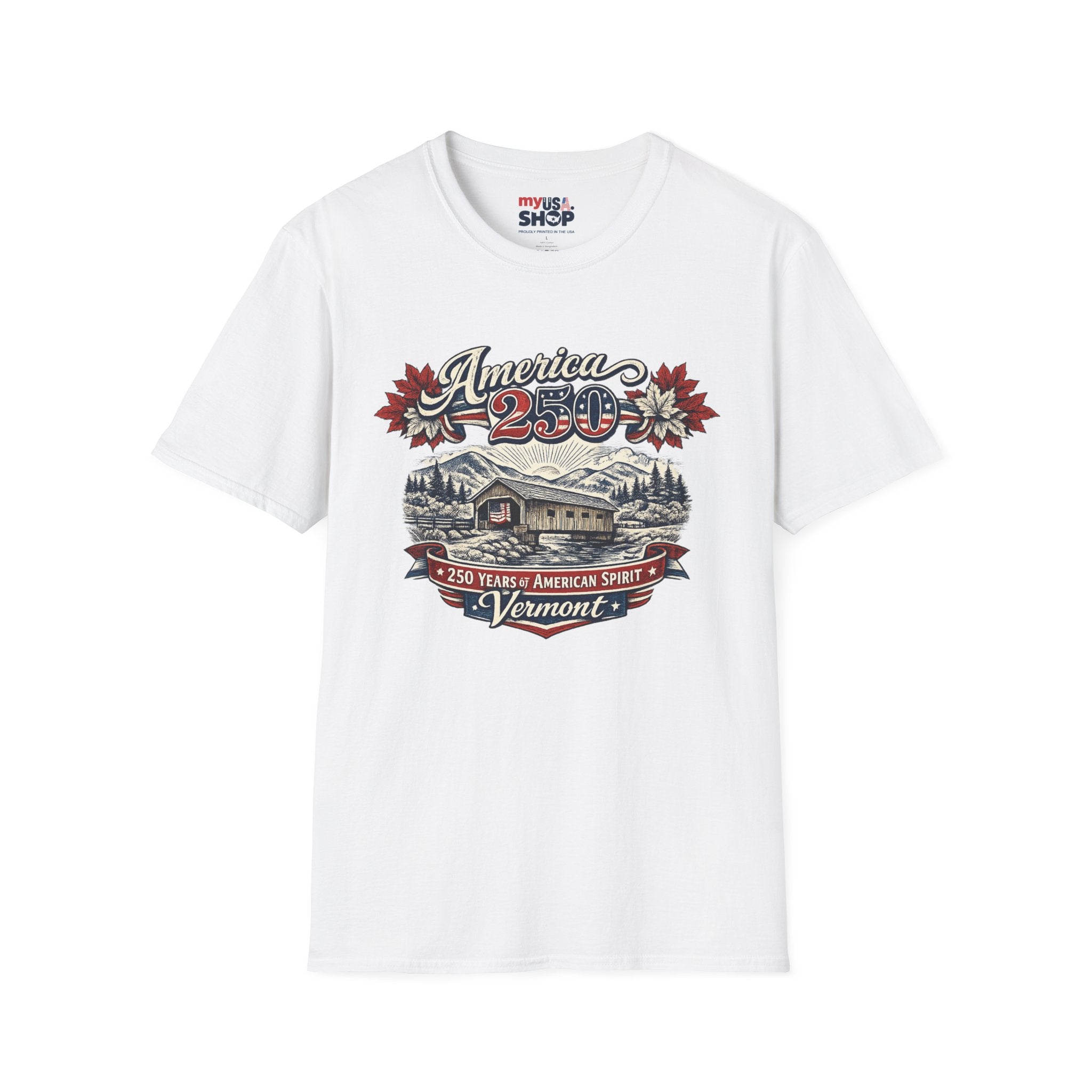 America 250 – Vermont 250 Years of American Spirit Vintage Tee Design
