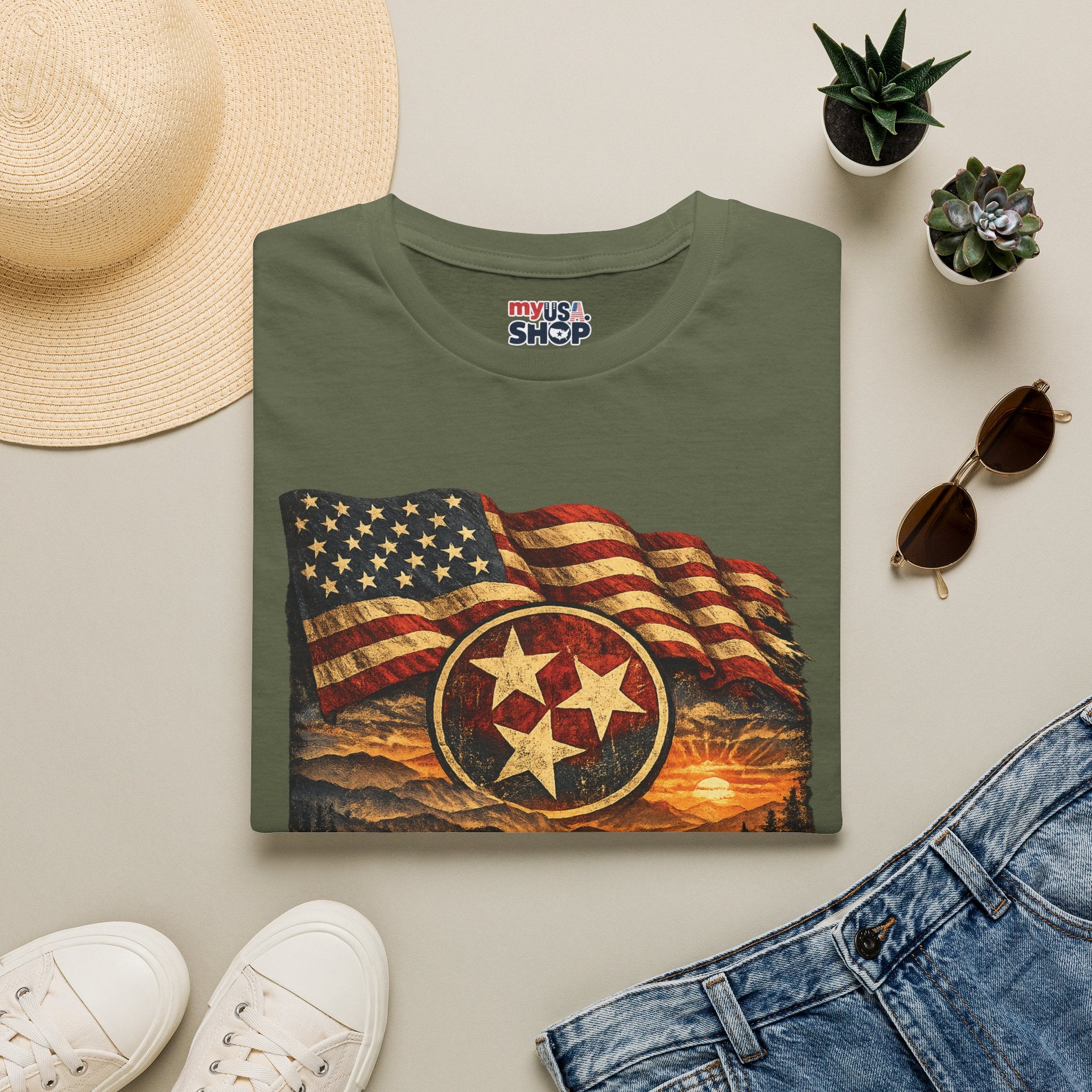 America 250 Tennessee T-Shirt — 250 Years of Freedom Patriotic Graphic Tee