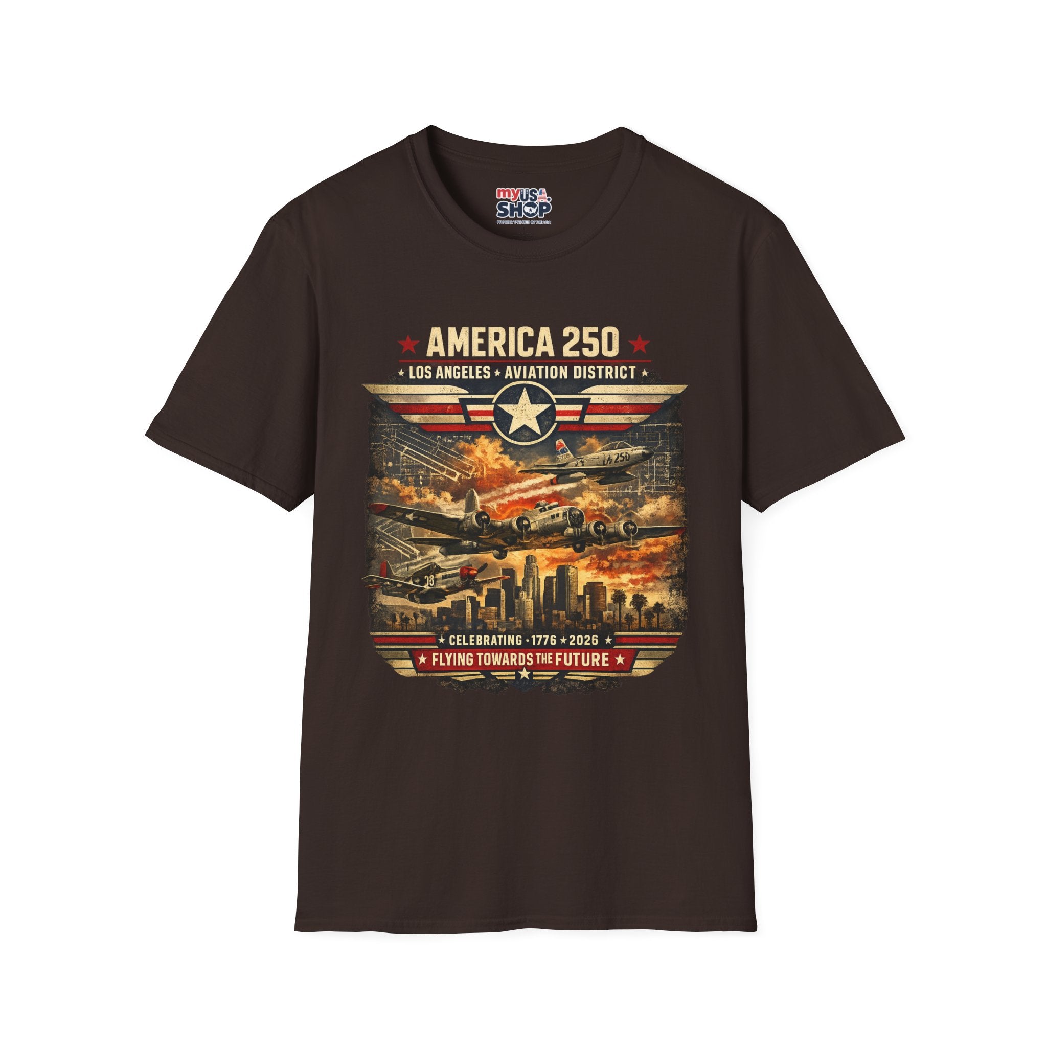 America 250 Los Angeles California La Aviation District Tee
