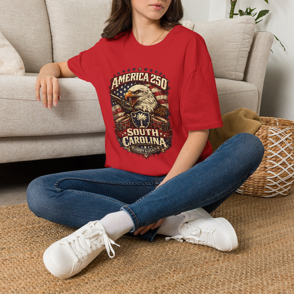 T-Shirt — America 250 South Carolina Vintage Eagle Patriotic Tee