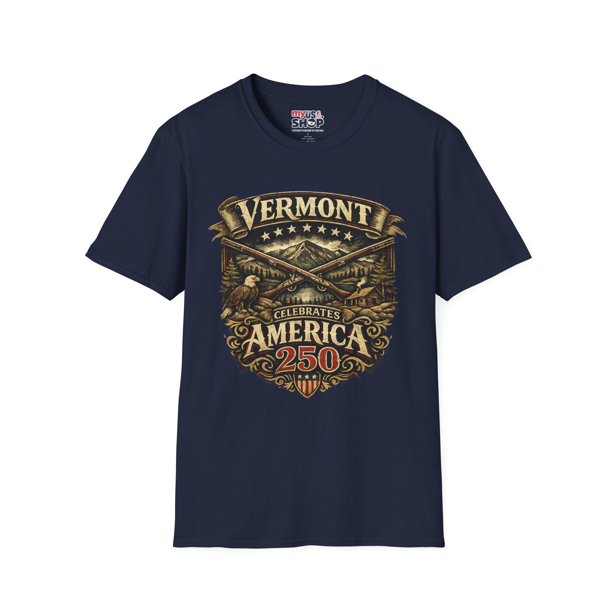 America 250 – Vermont Freedom Heritage Vintage Tee Design