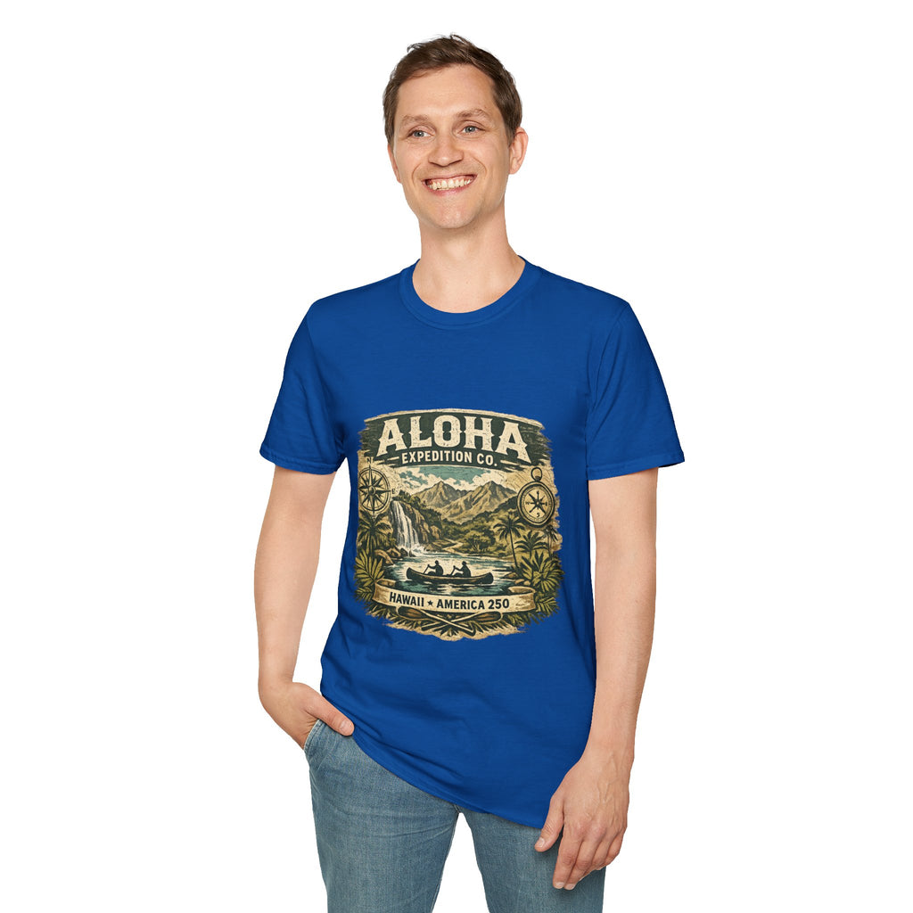 America 250 Hawaii Aloha Expedition T-Shirt — Vintage Hawaiian Adventure Tee