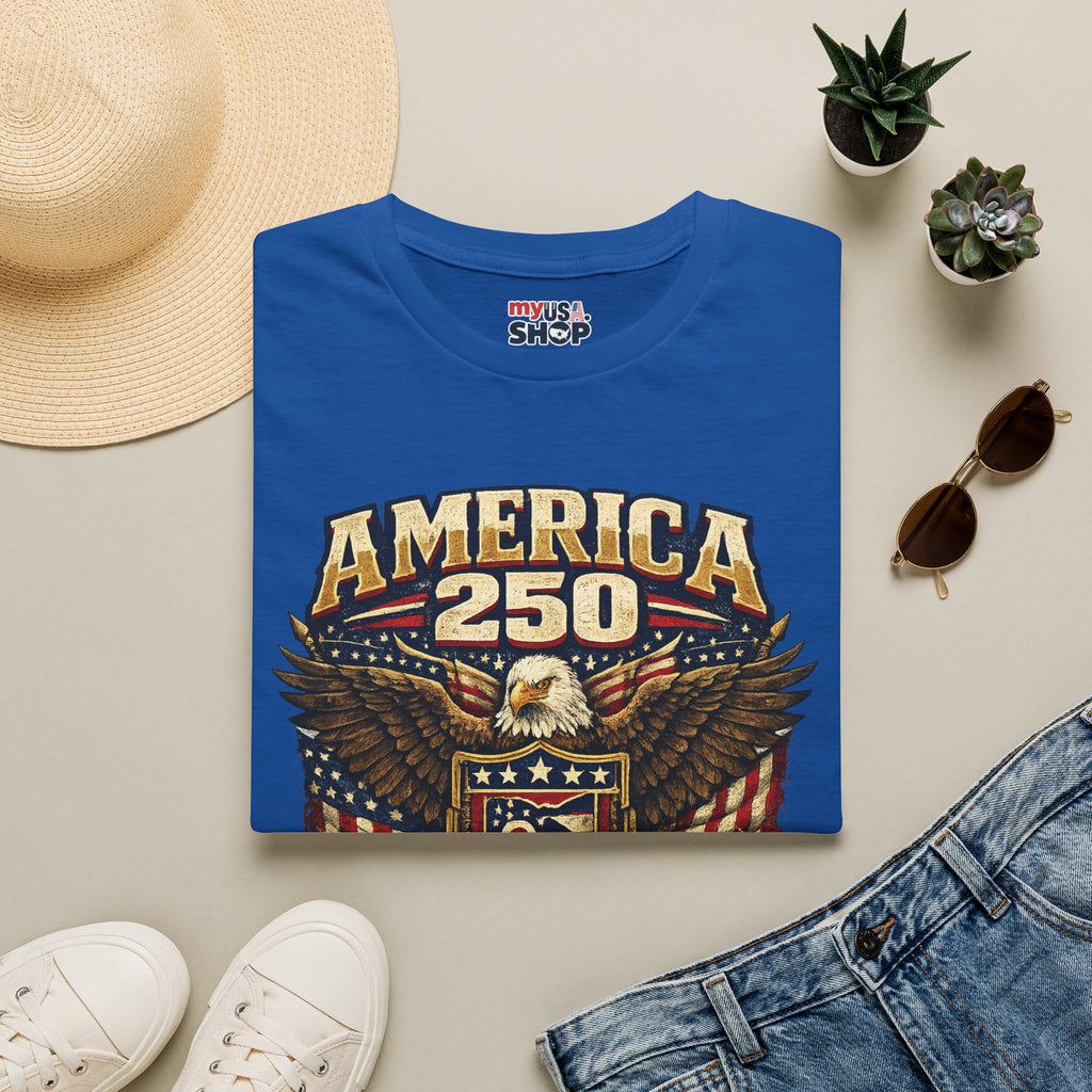America 250 Ohio Eagle T-Shirt —1776–2026 Patriotic Tee