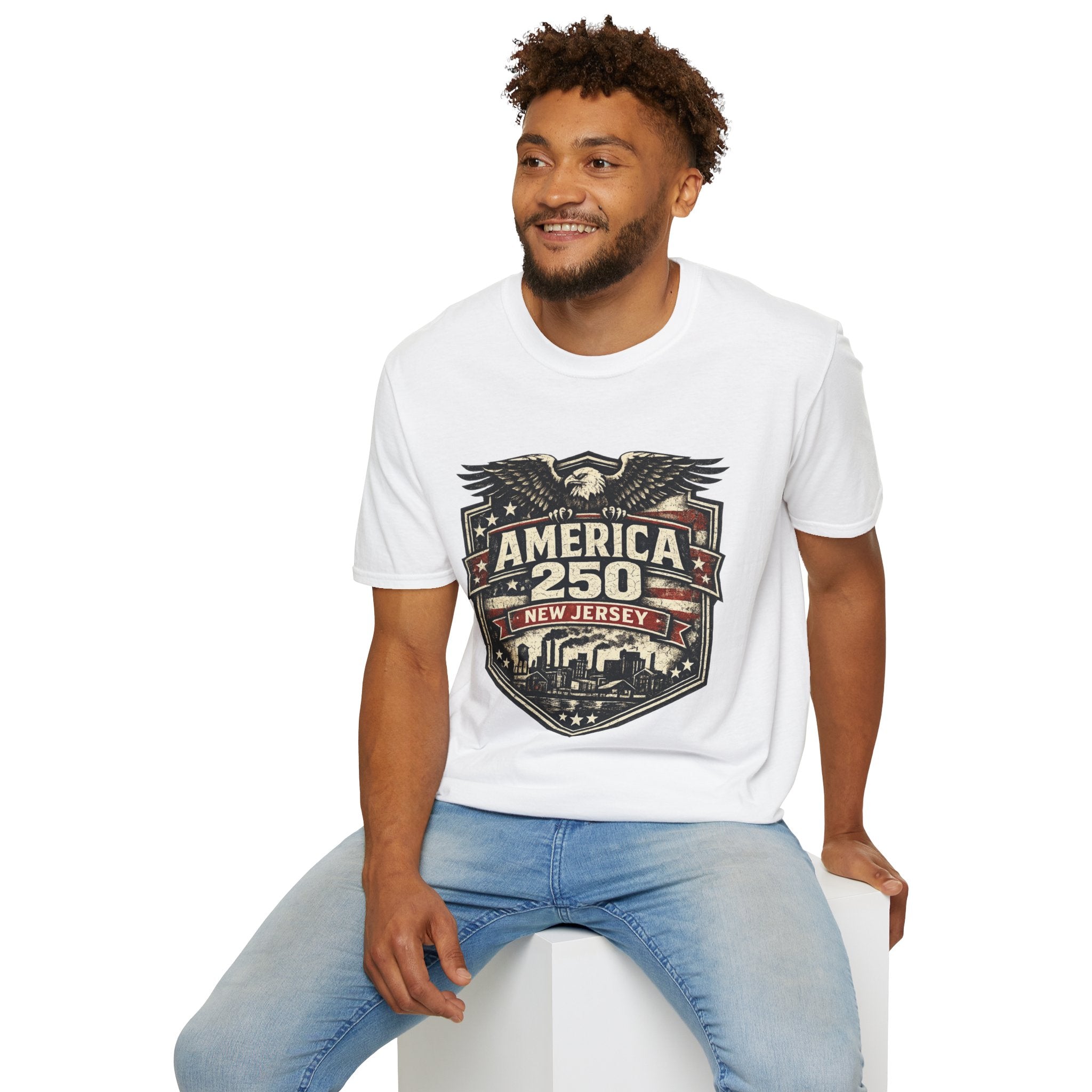 America 250 New Jersey — Vintage Eagle Patriotic