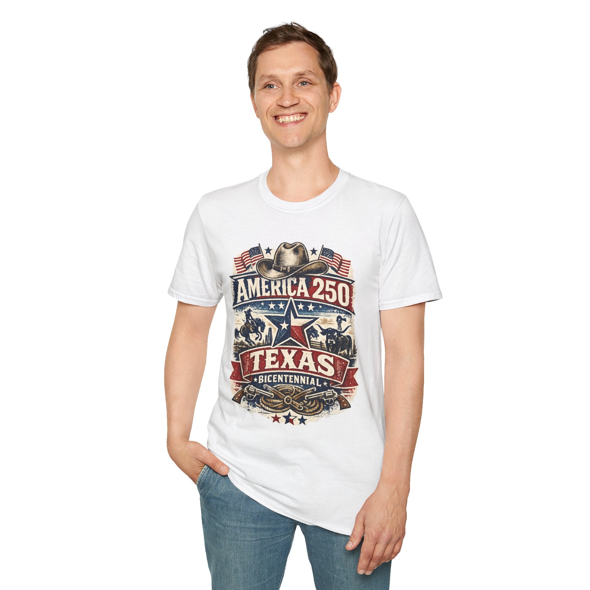 America 250 Texas T-Shirt — Western Heritage Graphic Tee