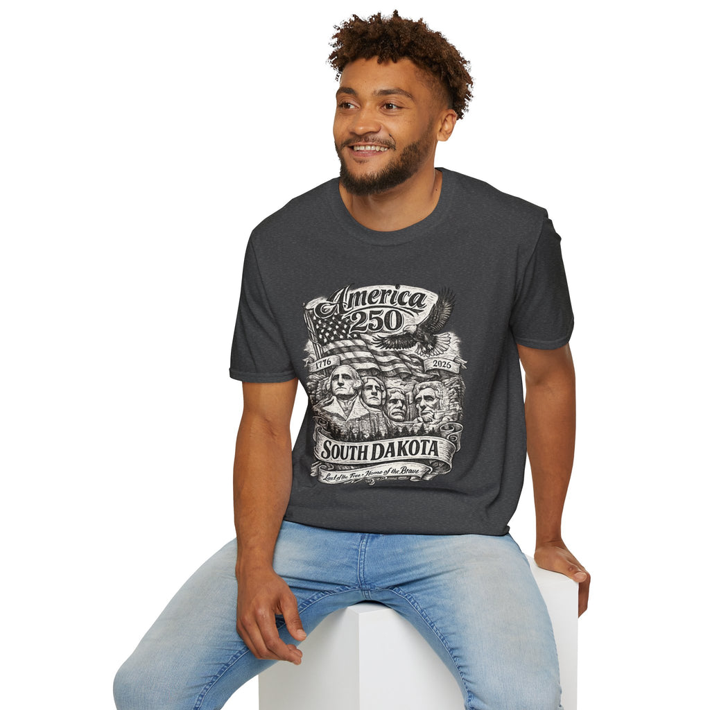 America 250 South Dakota T-Shirt — Mount Rushmore Patriotic Anniversary Graphic Tee