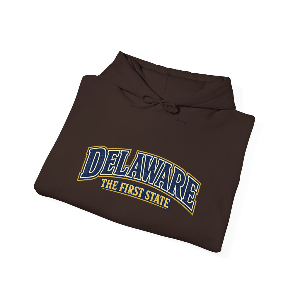 Delaware The First State Heavy Blend Hooded Sweatshirt