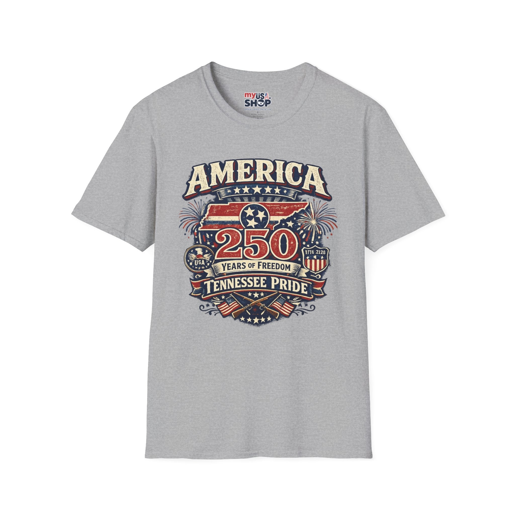 America 250 Tennessee Pride Shirt — 250 Years of Freedom Graphic Tee
