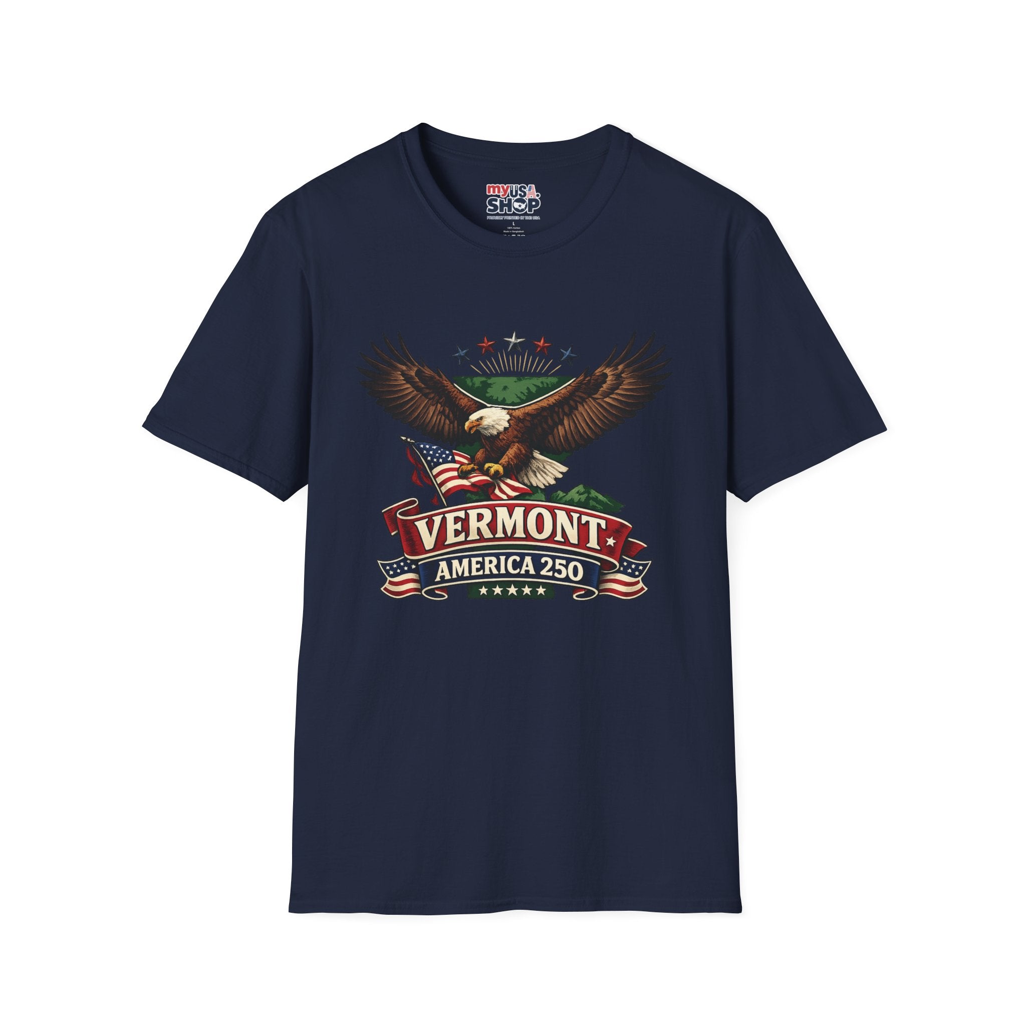 America 250 – Vermont Eagle Heritage Vintage Tee Design
