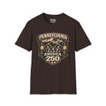 Pennsylvania America 250 Shirt — Rustic Mountain Miner Badge Graphic Tee