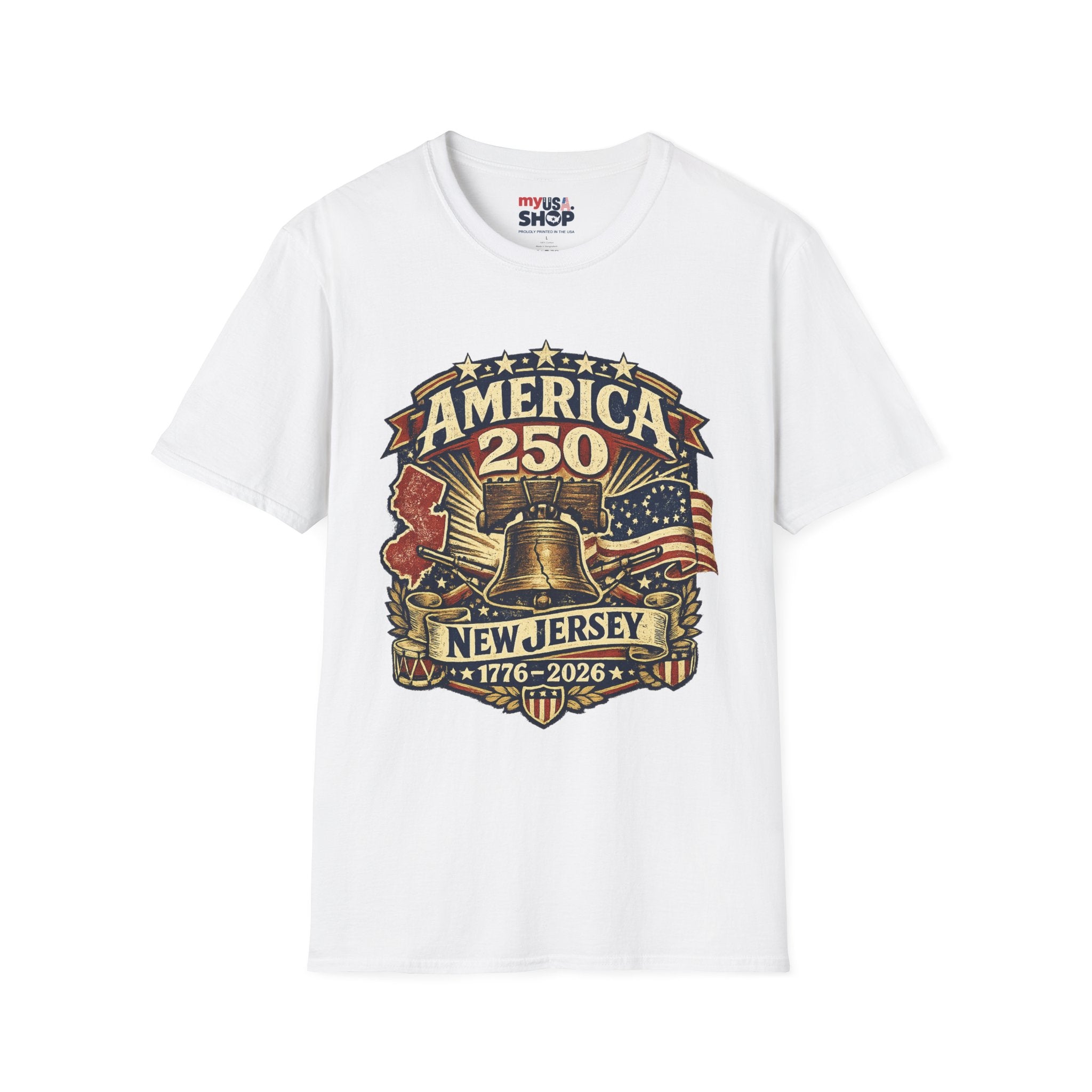 America 250 New Jersey Bicentennial Liberty Bell Tee