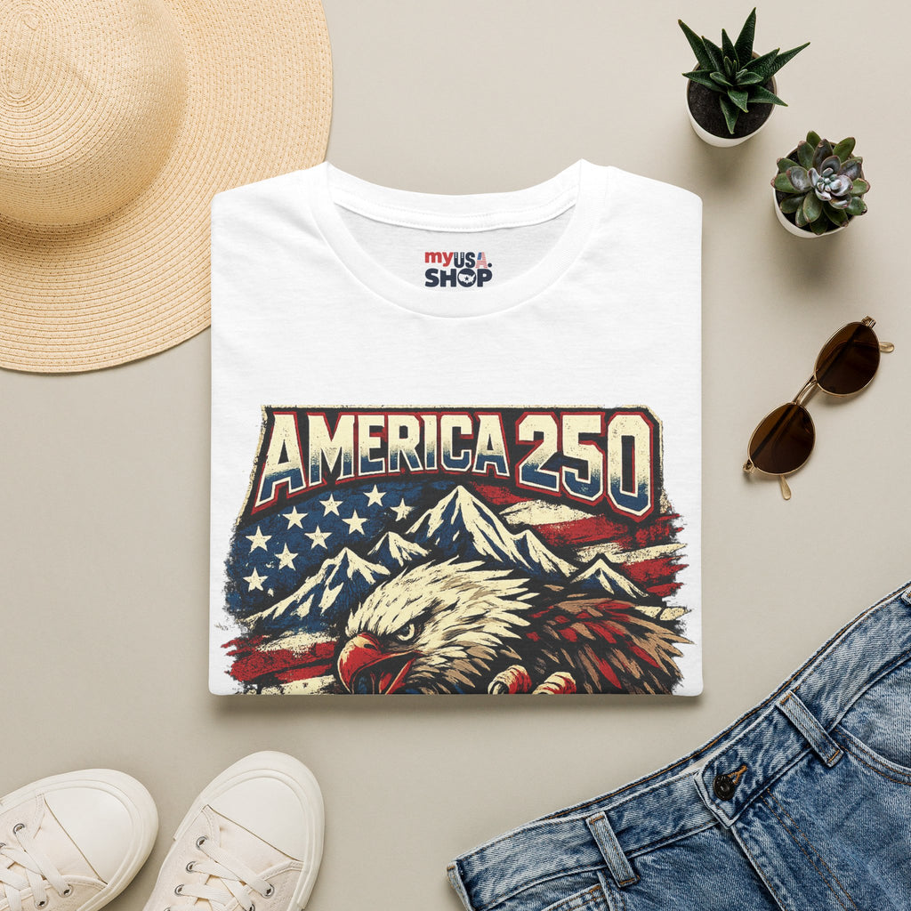 America 250 Utah State T-Shirt — Patriotic Eagle Mountain Graphic Tee