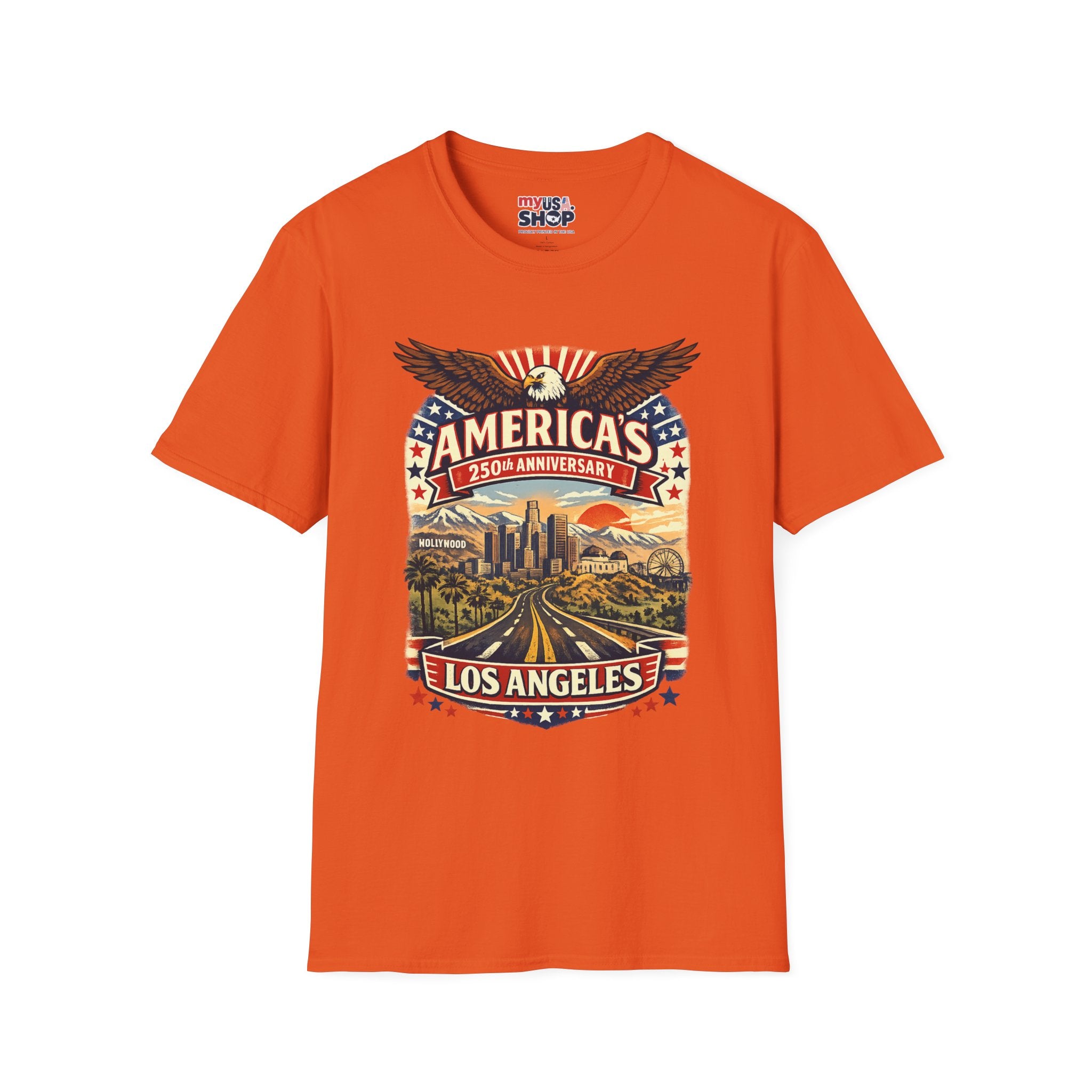 America 250 Patriotic Route to Los Angeles California Tee
