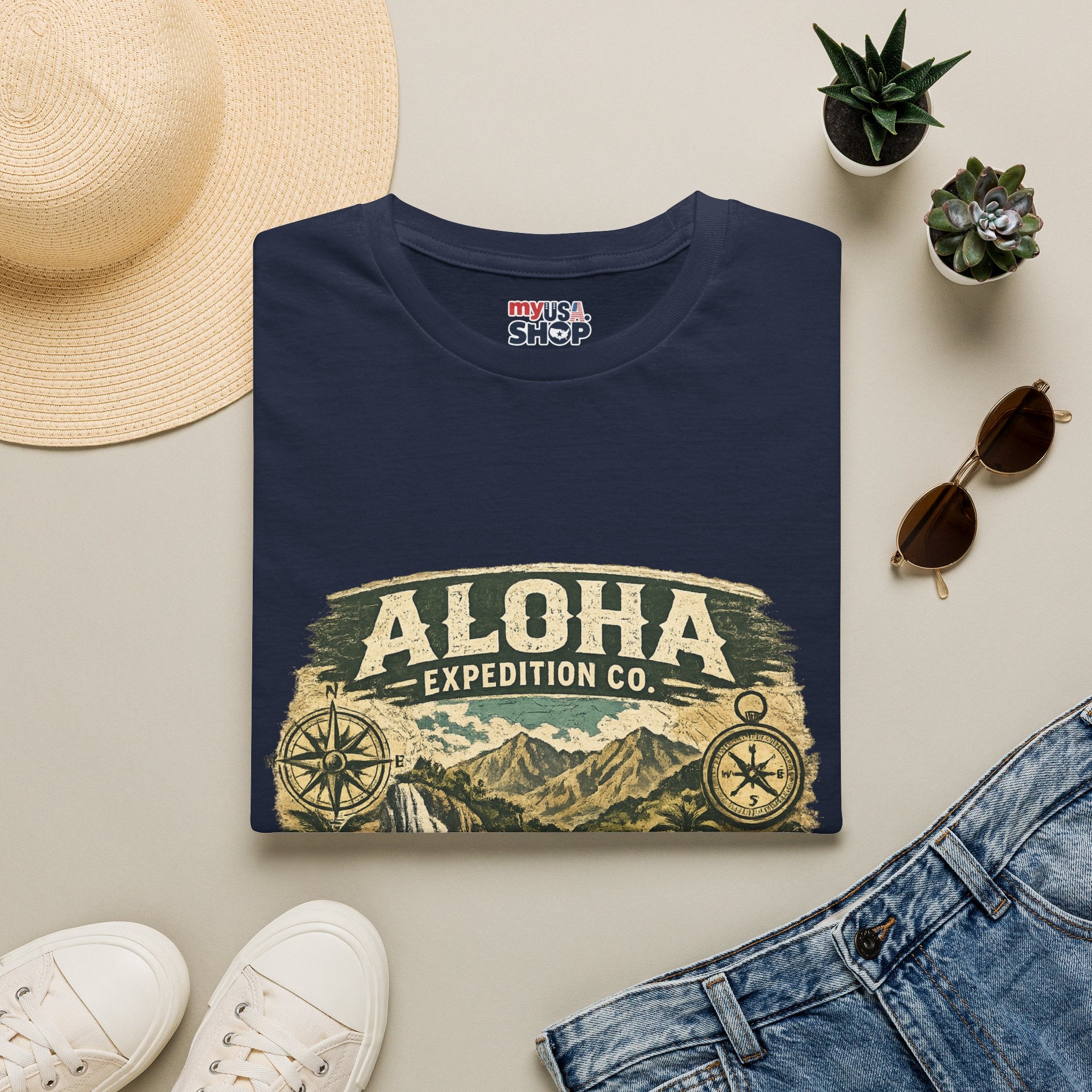 America 250 Hawaii Aloha Expedition T-Shirt — Vintage Hawaiian Adventure Tee