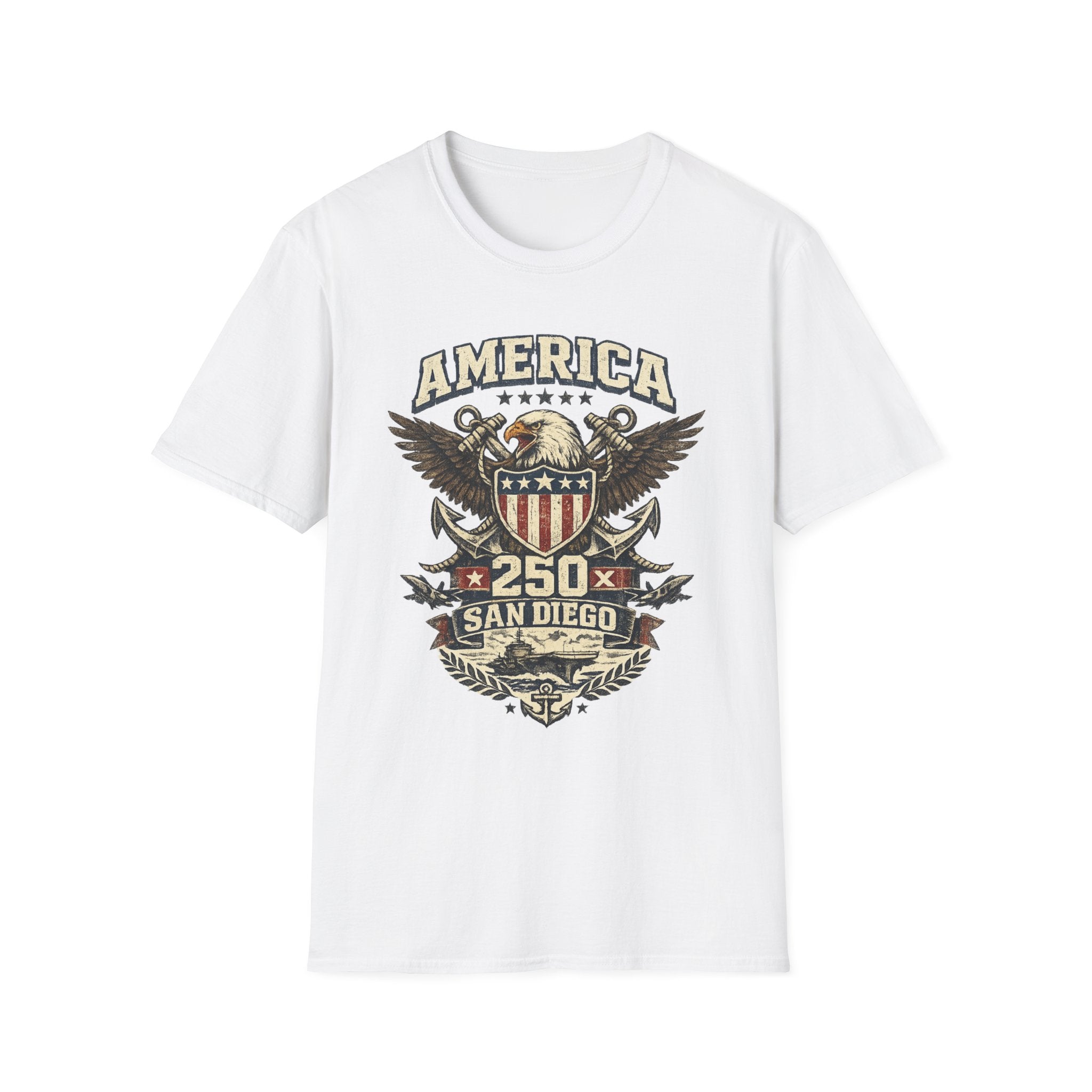 America 250 San Diego California Emblem Tee