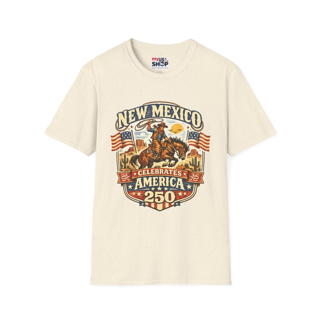 America 250 New Mexico Cowboy Rodeo T-Shirt — Vintage Western Tee