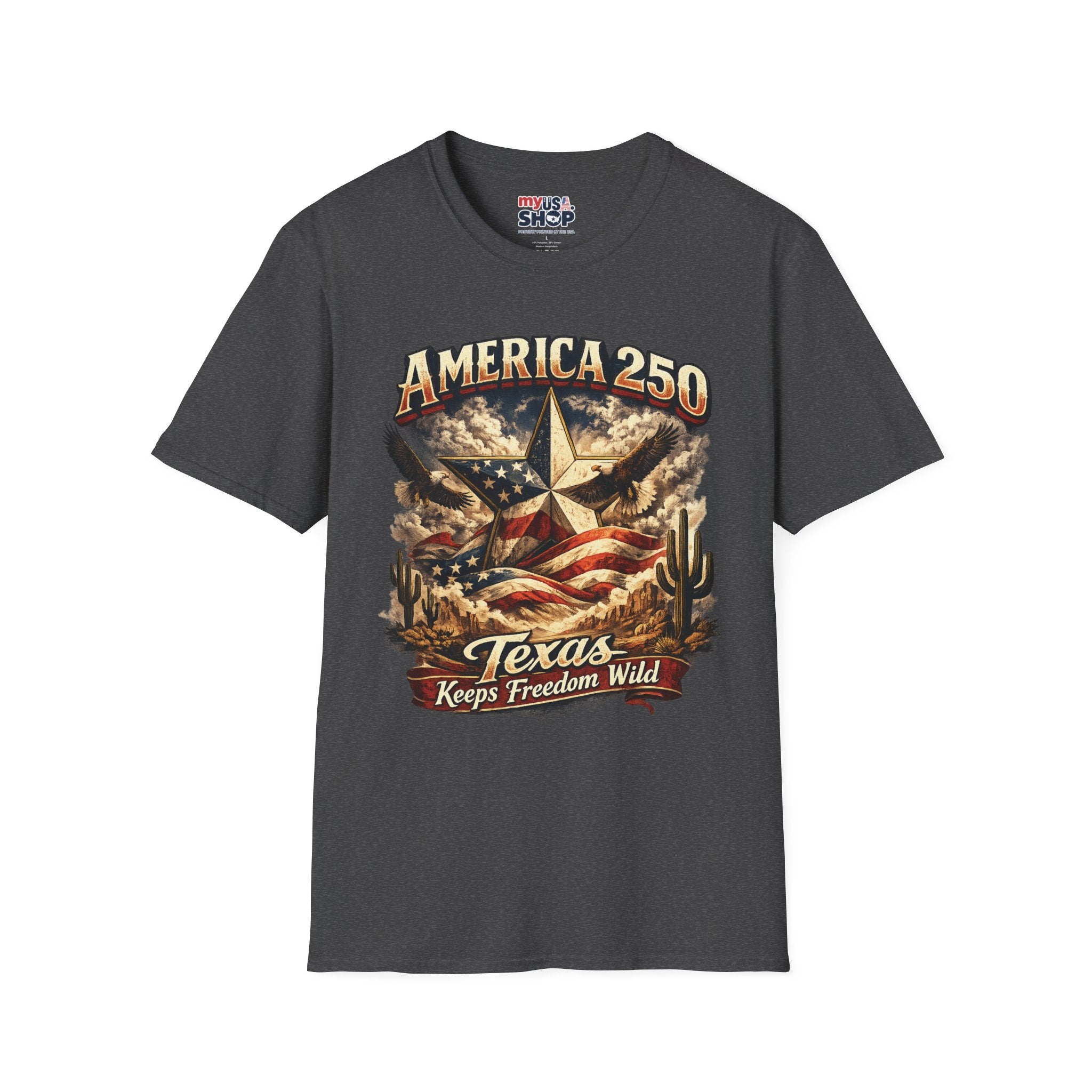 America 250 Texas Shirt — Texas Keeps Freedom Wild Patriotic Tee